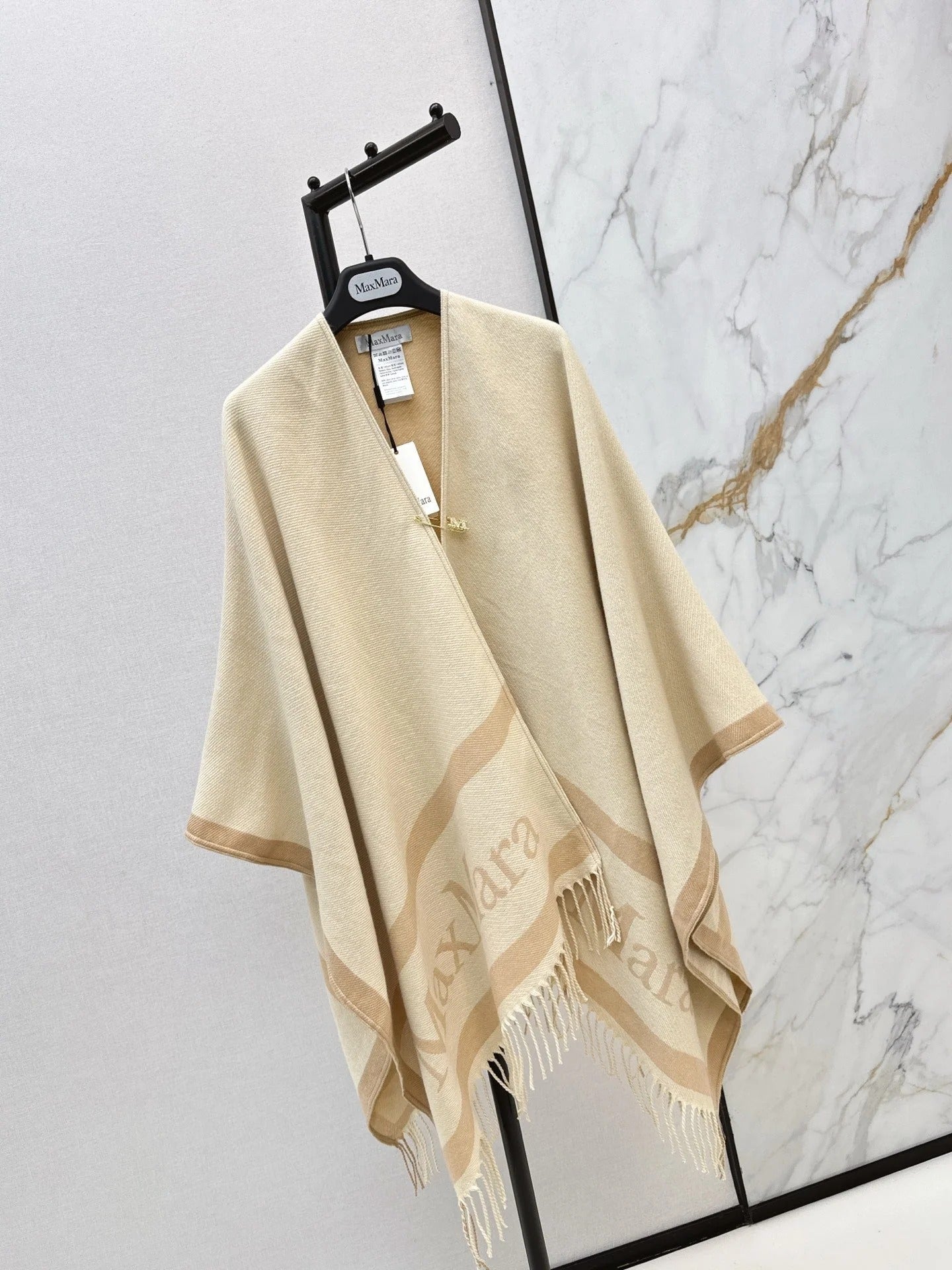 MAX MARA 25S JACQUARD CAPE COAT 008
