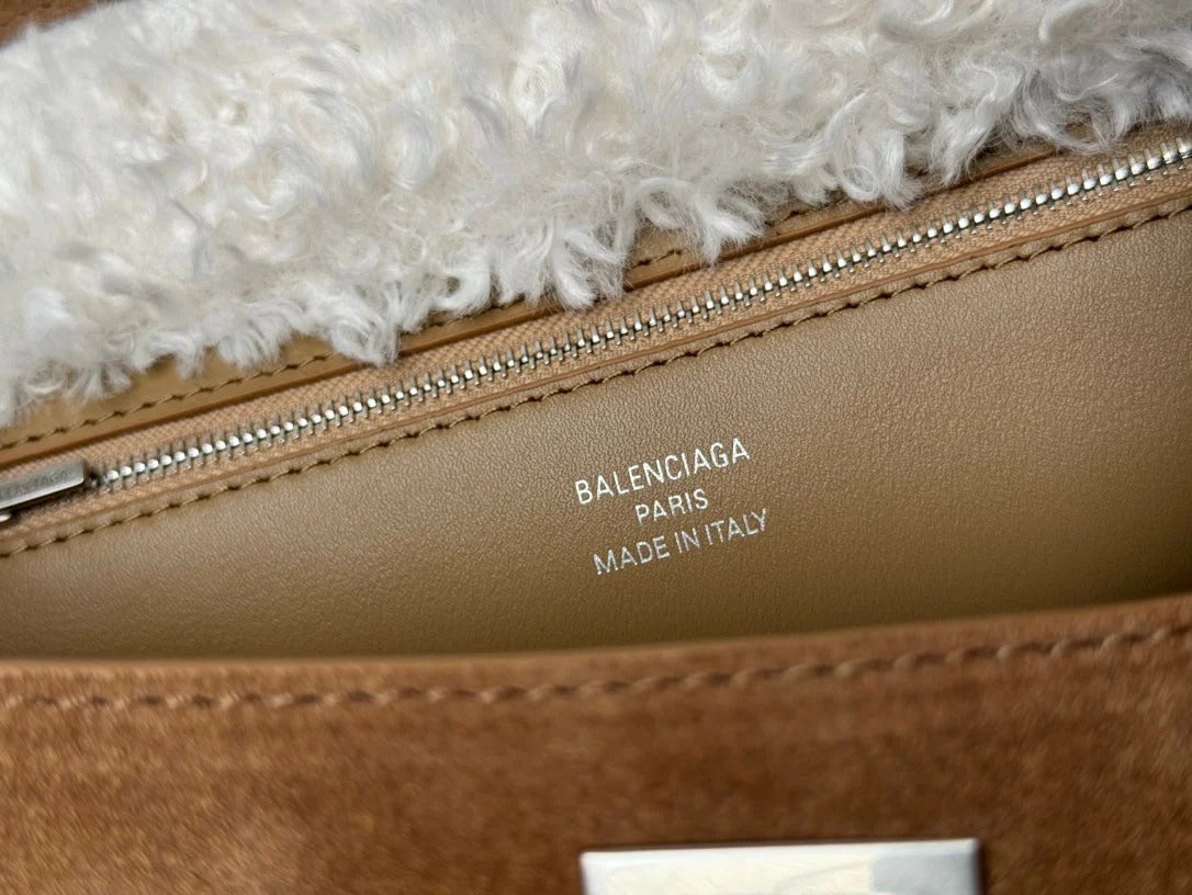 Balenciaga Small Rodeo Bag 29 Brown Suede Sliver Hardware