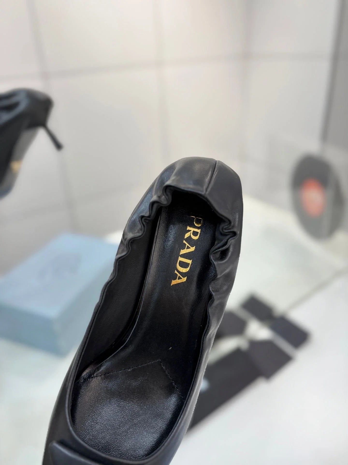 PRA 26S Pointed Toe High Heels 55 Black Cowhide 627135