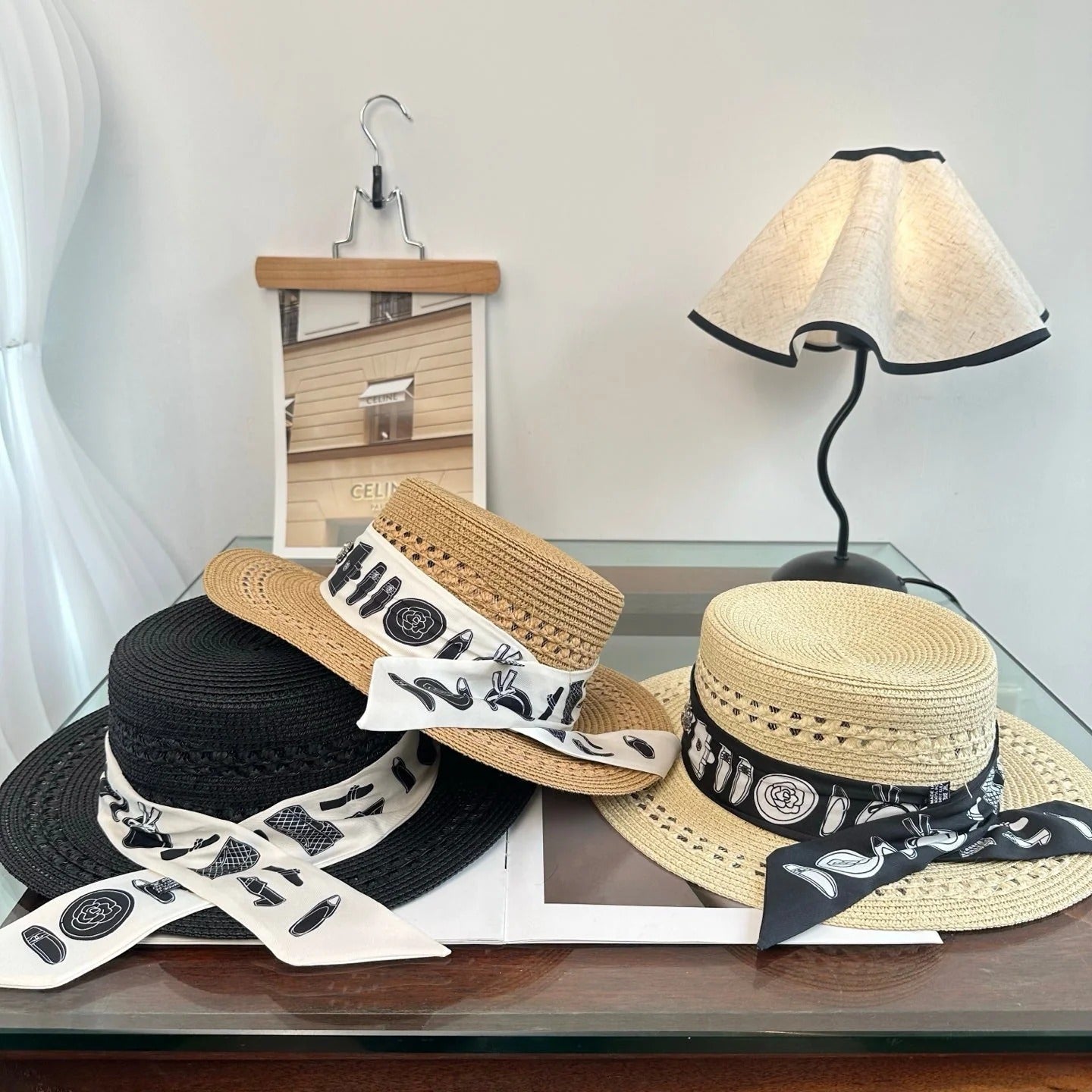 Chanel Flat Top Straw Hat 294945