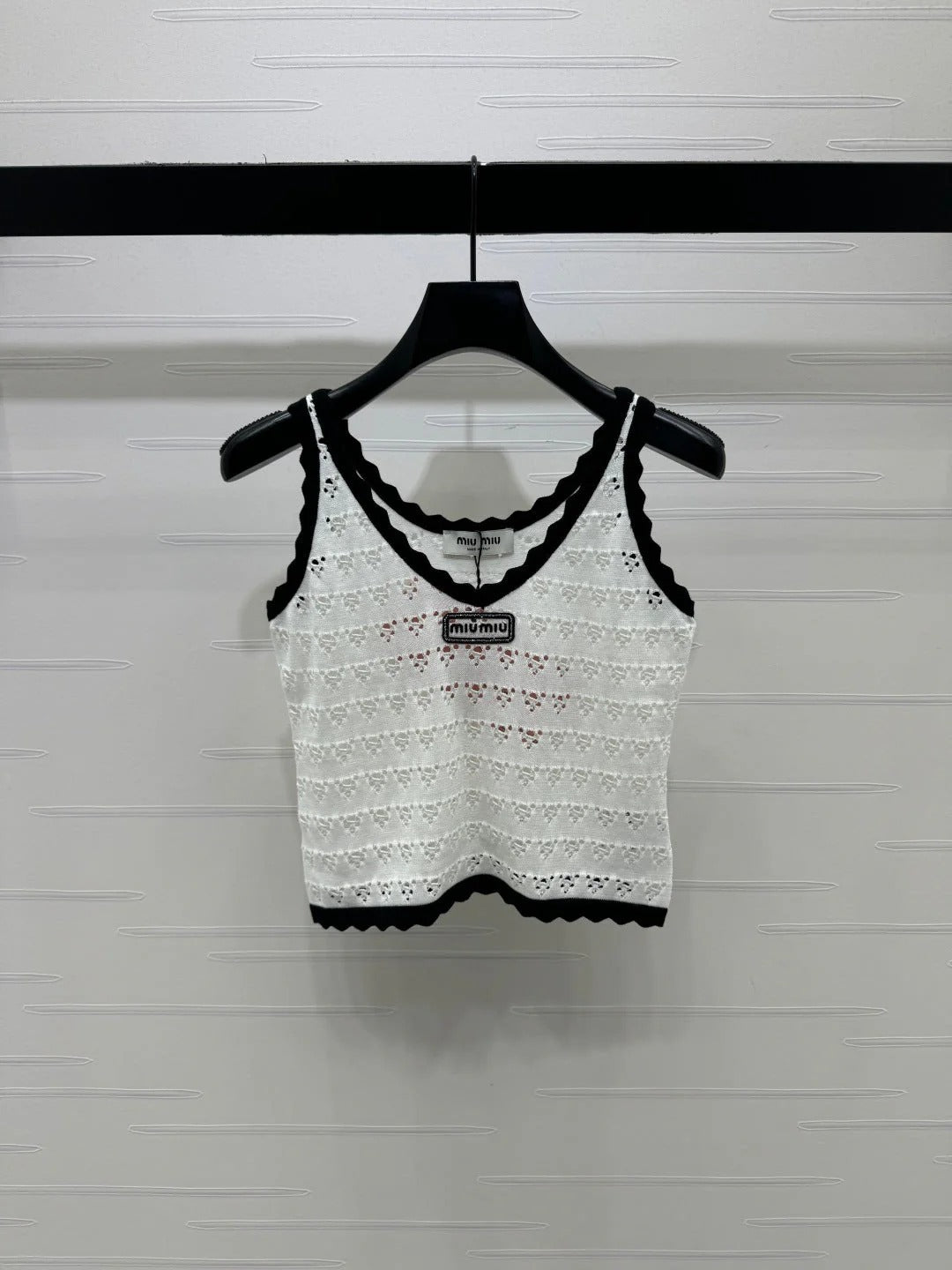 Miumiu 2026 Hollow-out Knit Camisole Wool 375025