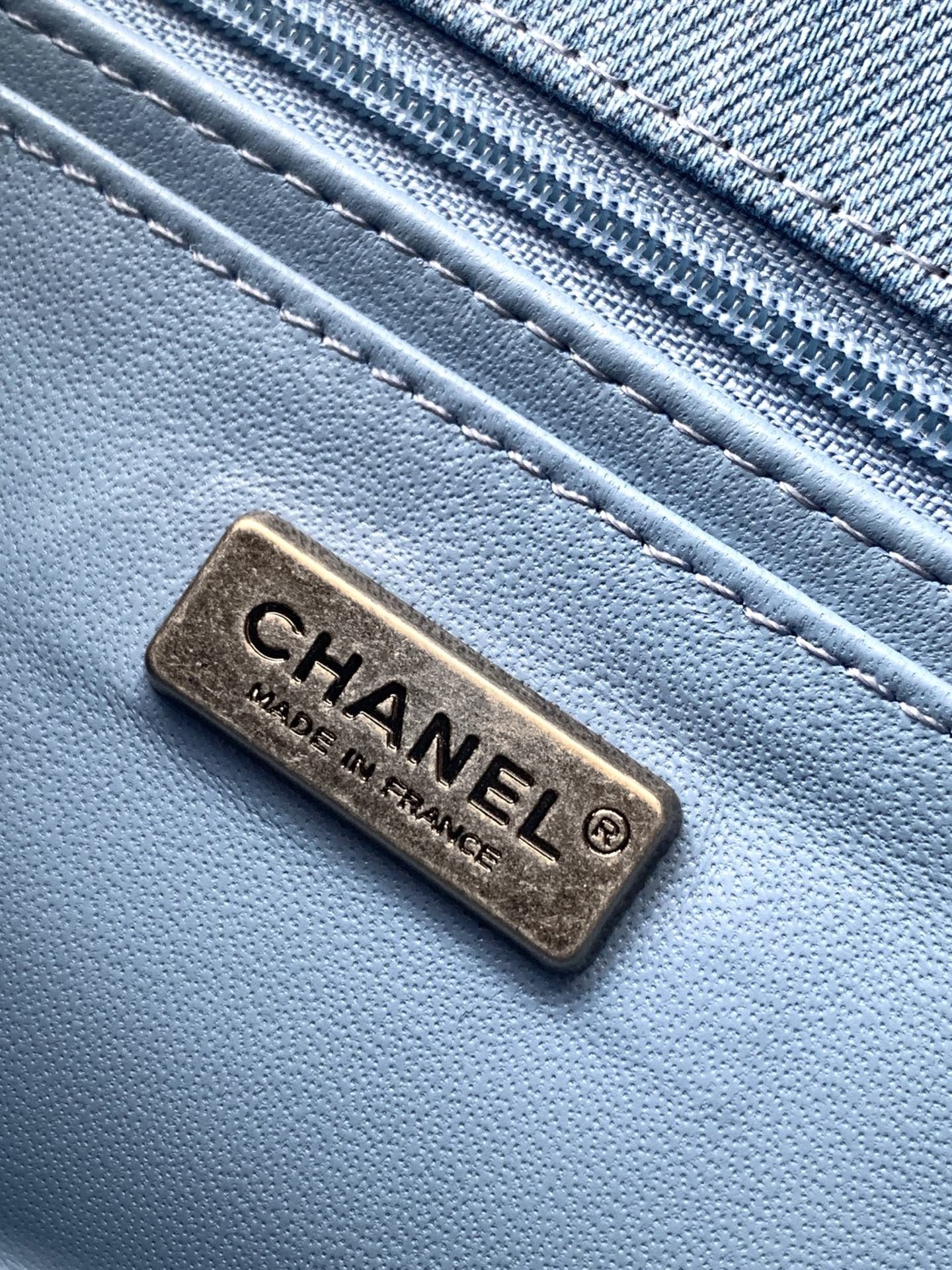 CC 2026 Flap Bag 20cm and 25cm Blue Denim Leather