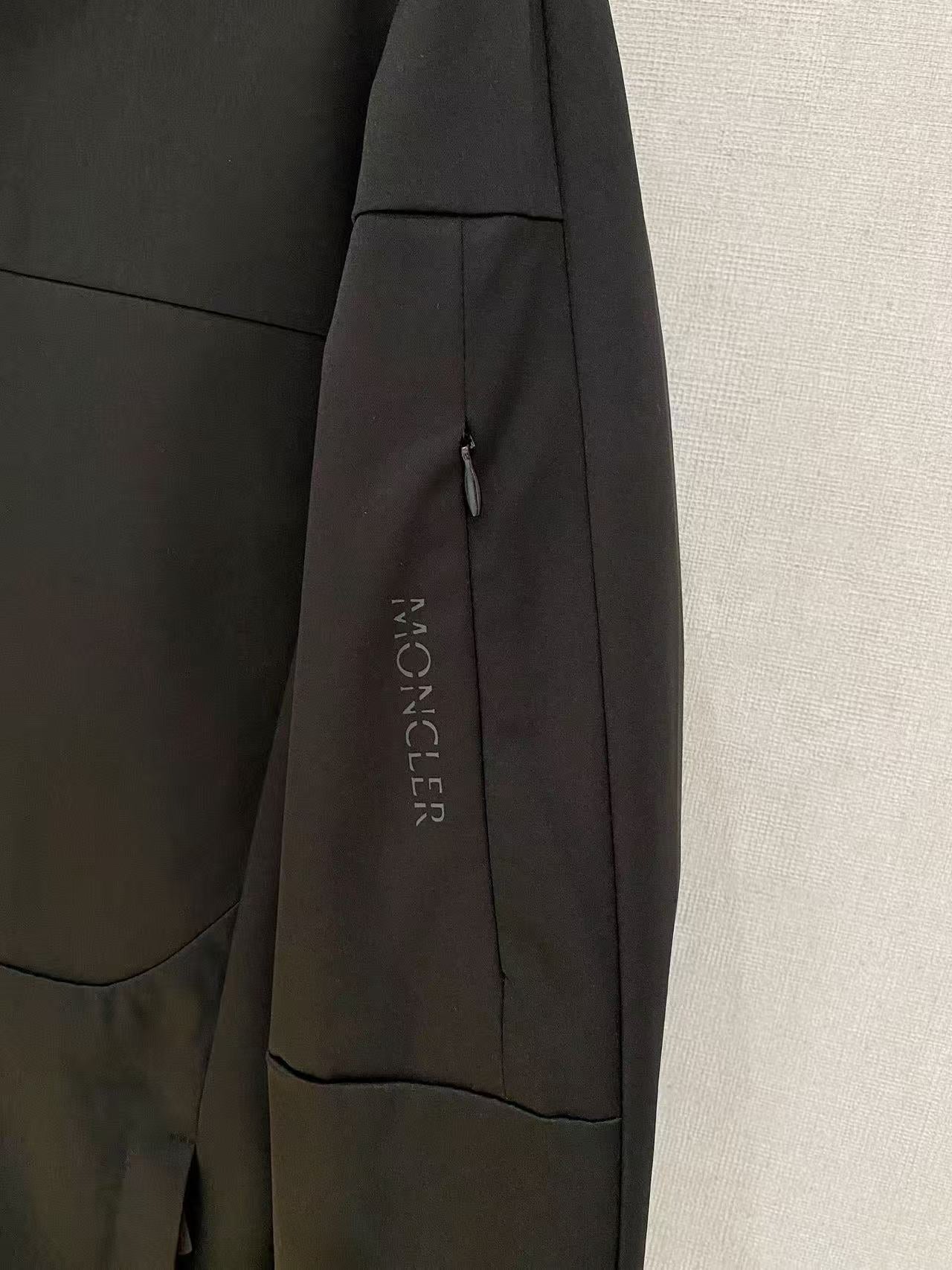 Moncler 2025 Hooded Jacket Black Nylon Down