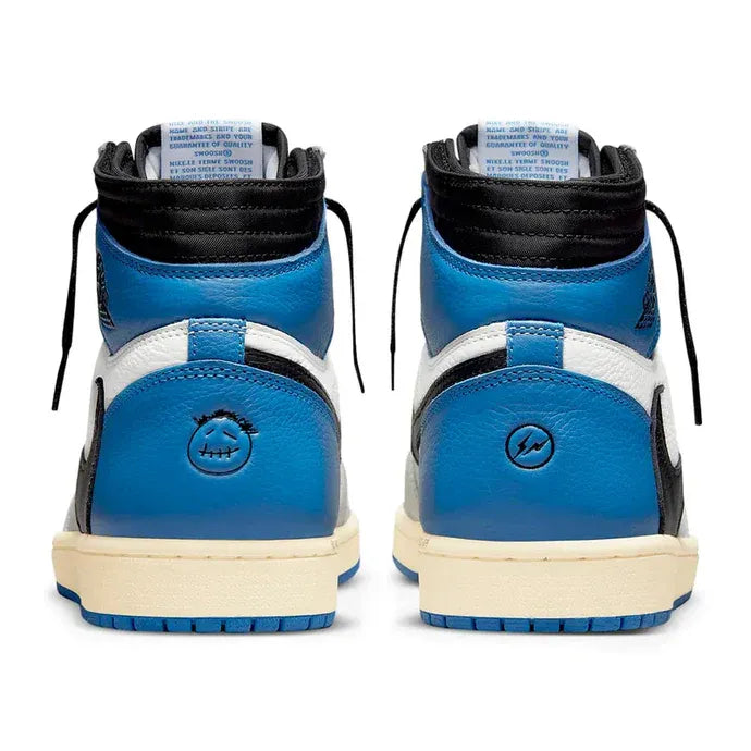 Travis Scott x Air Jordan 1 Blue Black White Leather