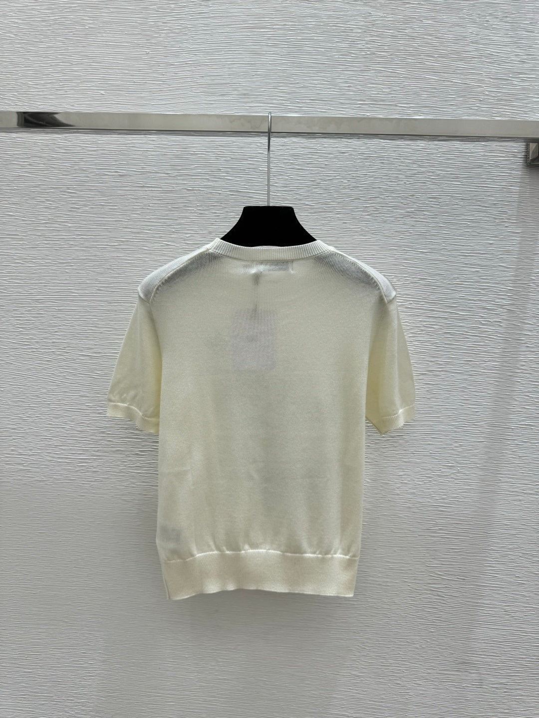 Dior 2026 Short-sleeved Top Cream Pink Purple Wool