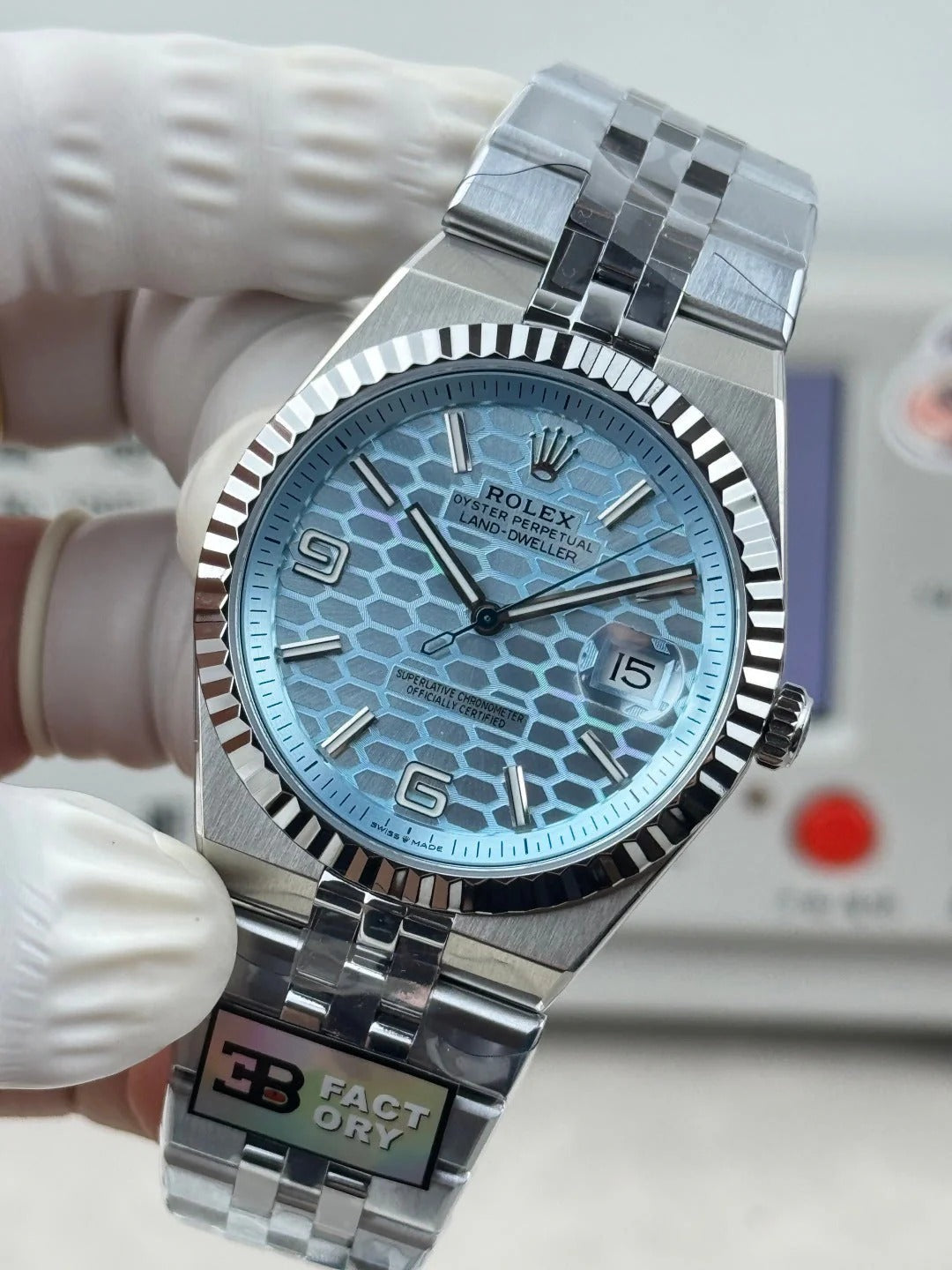 Rolex Land-Dweller Ice Blue Dial
