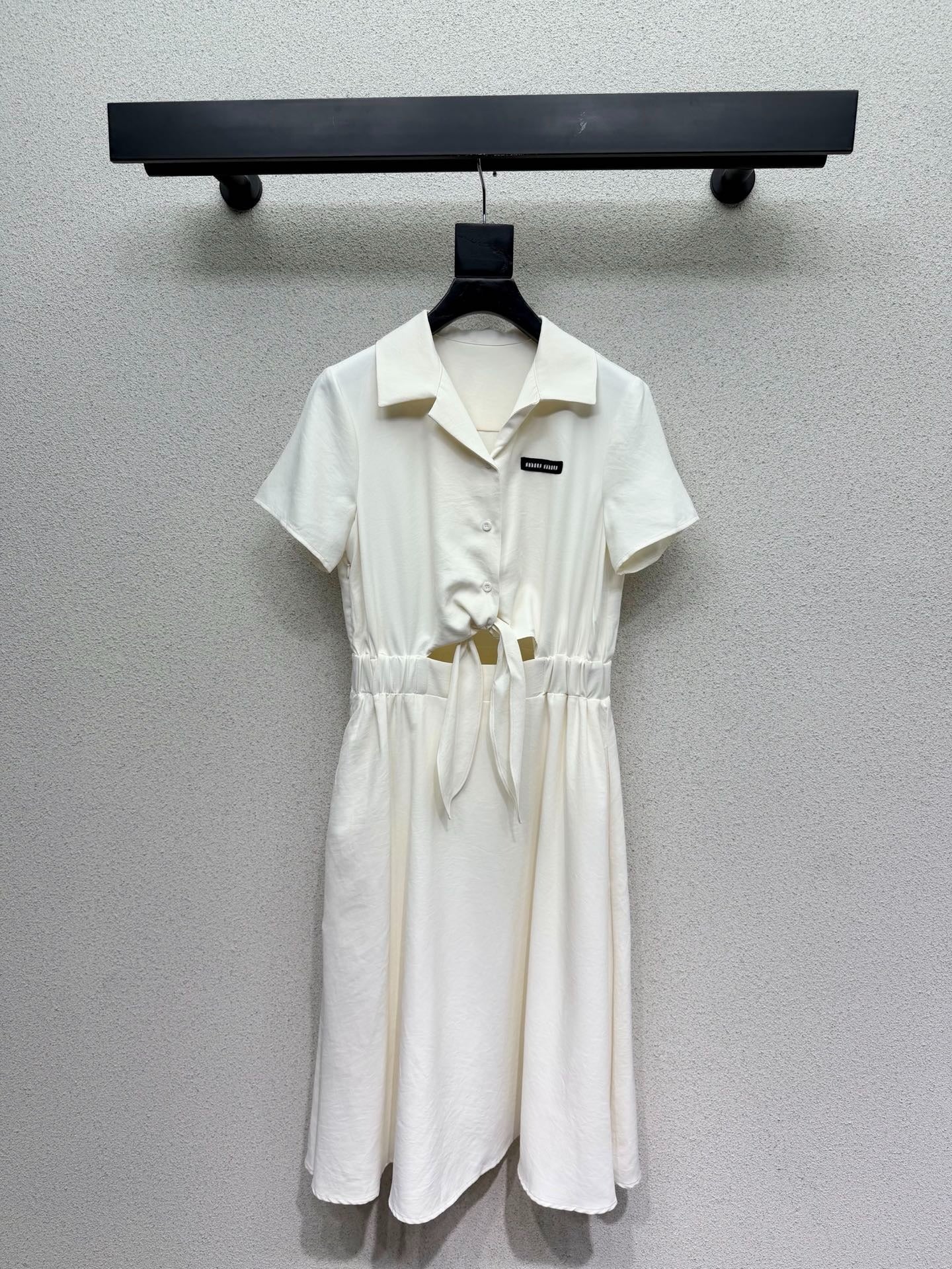 Miumiu 2026 Short-sleeved Shirt Dress Polyester 384302