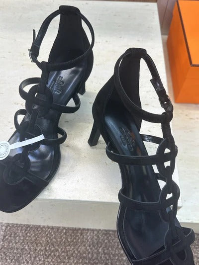 HM 26ss High Heels Sandals 70 Suede 633218