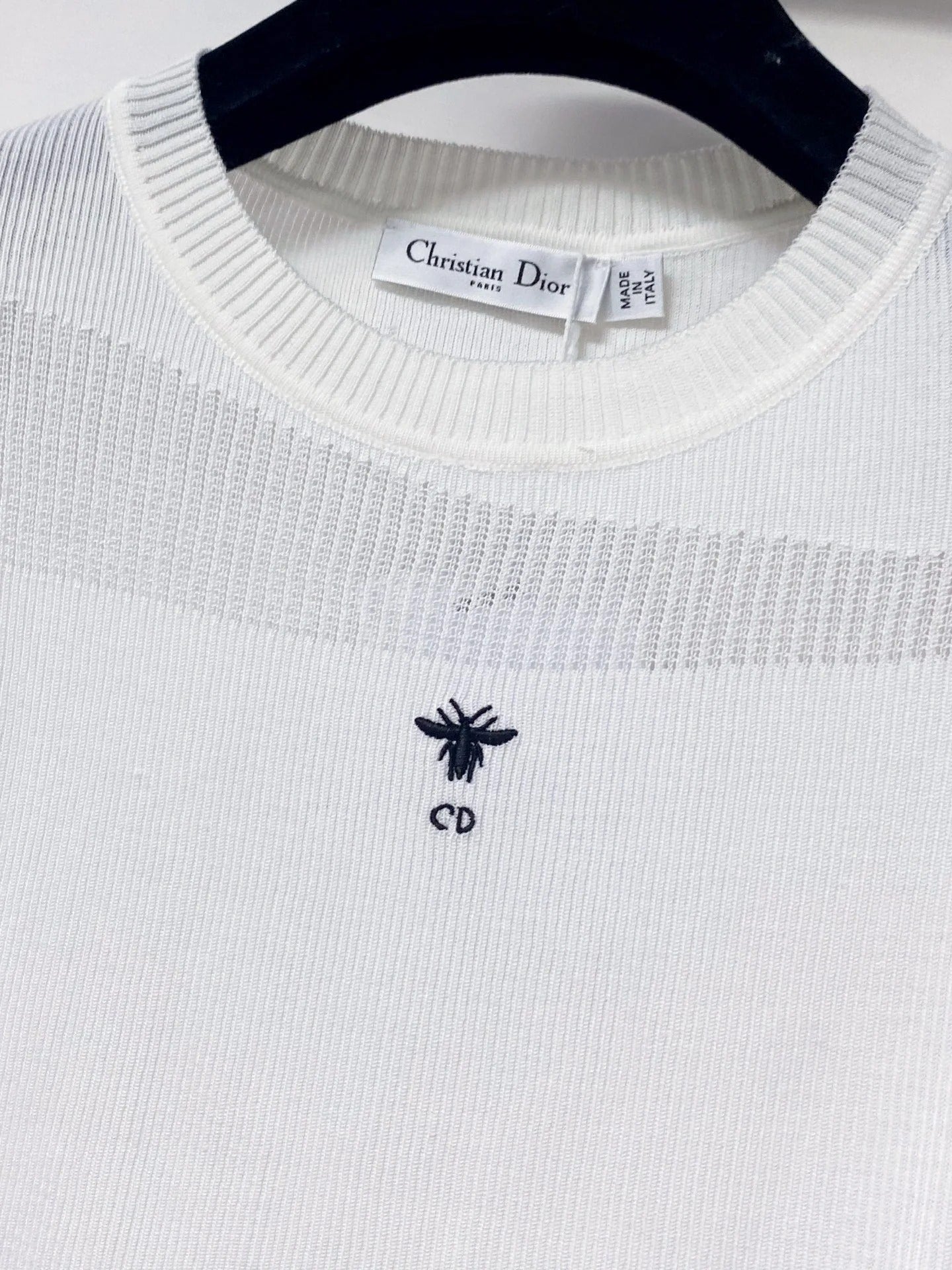 Dior 2026 Vest with Logo Embellishment White Cotton 459030