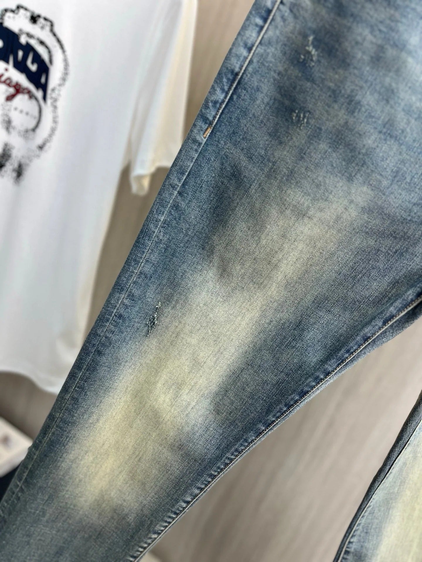 PRA 2026 Men's Jeans Washed Blue Denim 843260