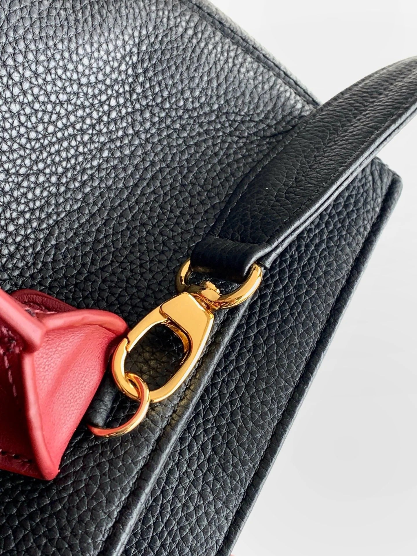 CC 2026 Shopping Bag Black mix Burgundy Calfskin