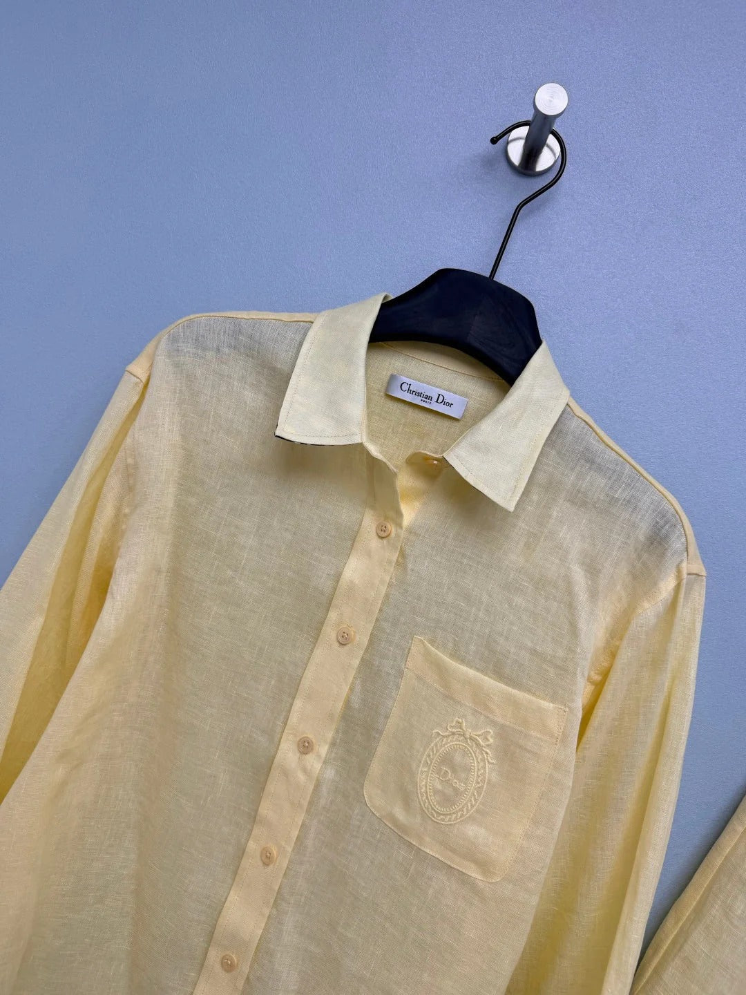 Dior 2026 Shirt and Shorts Casual Set Yellow Cotton 440646
