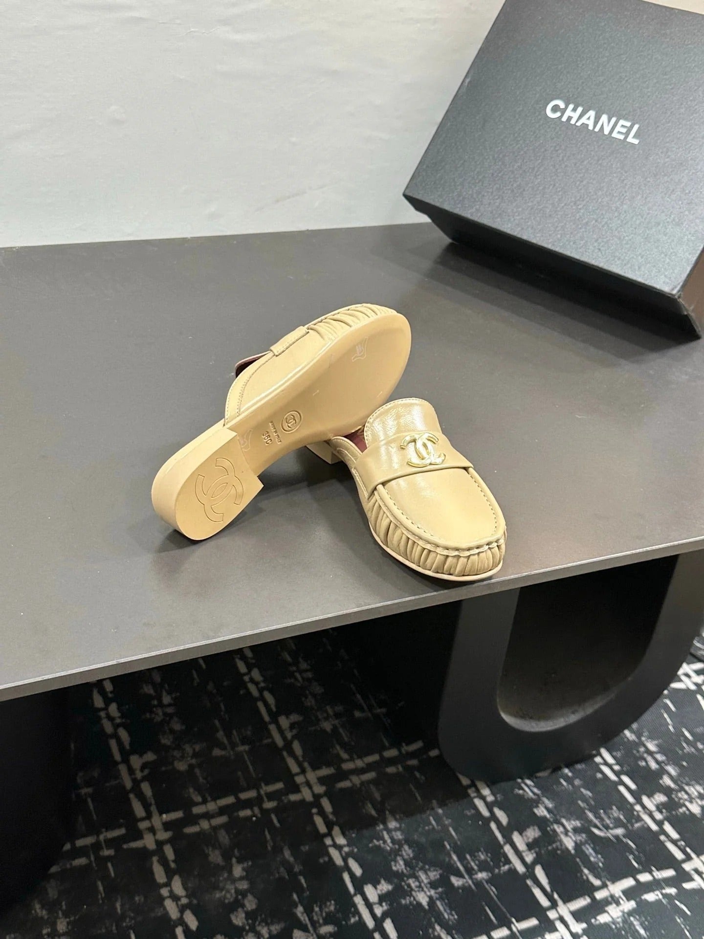Chanel 2026 Double C Logo Loafers Leather Sheepskin 832503