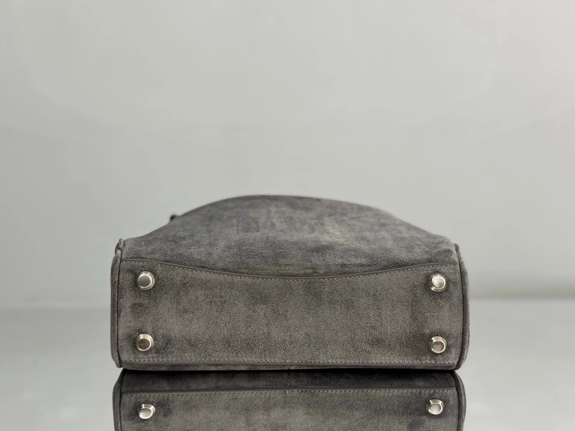 Balenciaga Small Bag 29 Gray Suede Sliver Hardware