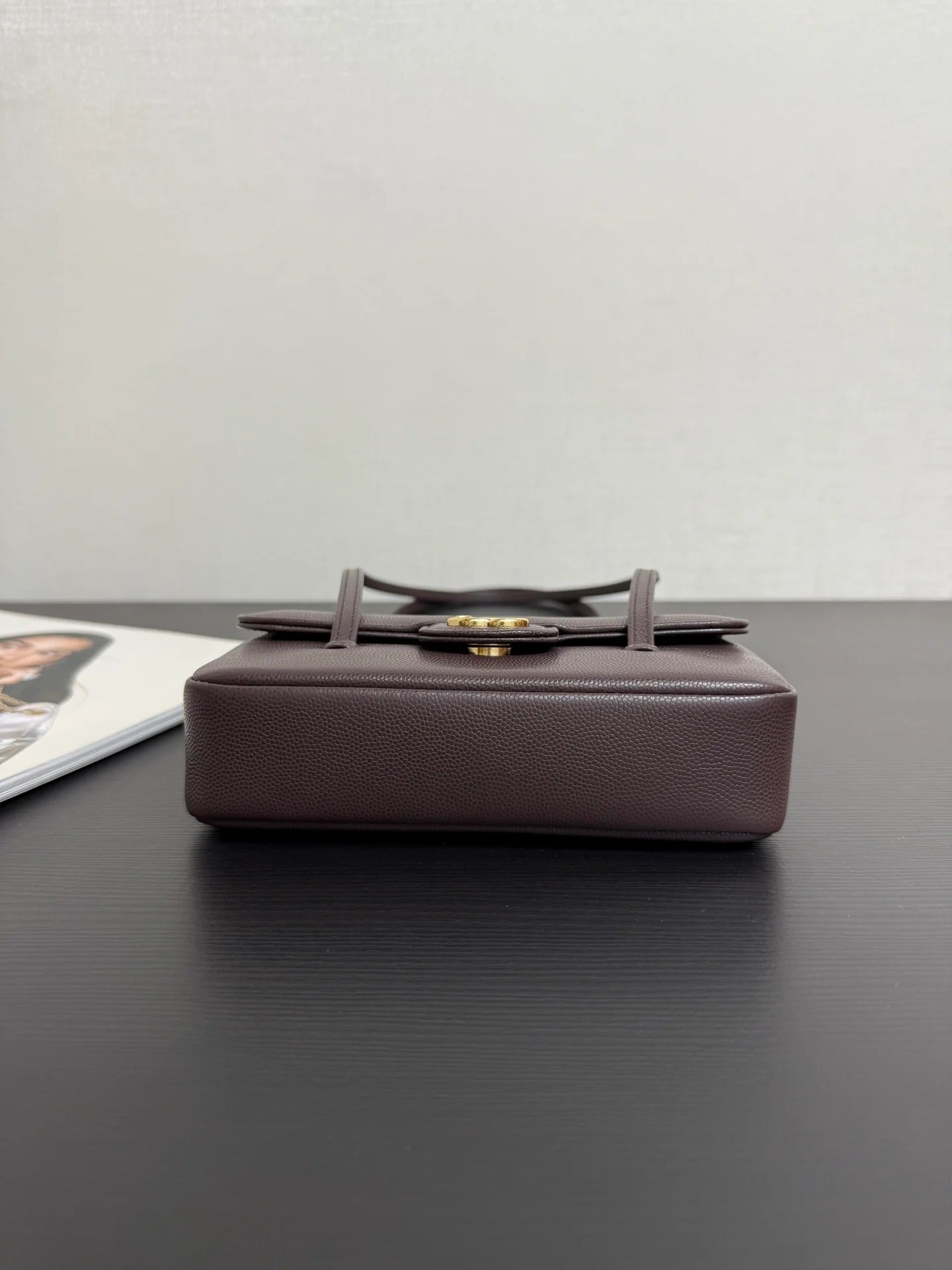 Chanel 2026 Preppy Coco Bag Brown Chocolate Caviar Leather Gold Hardware