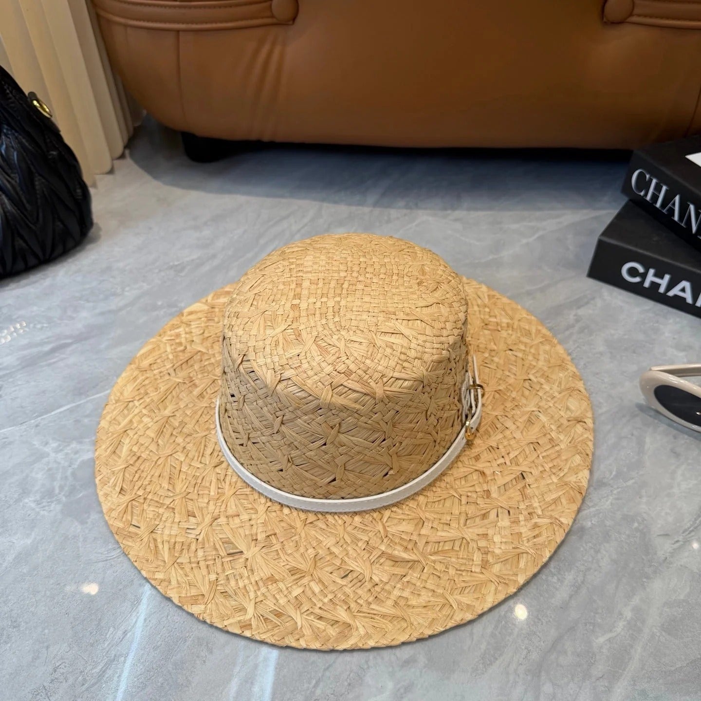 Miumiu Straw Hat Raffia Woven 323664