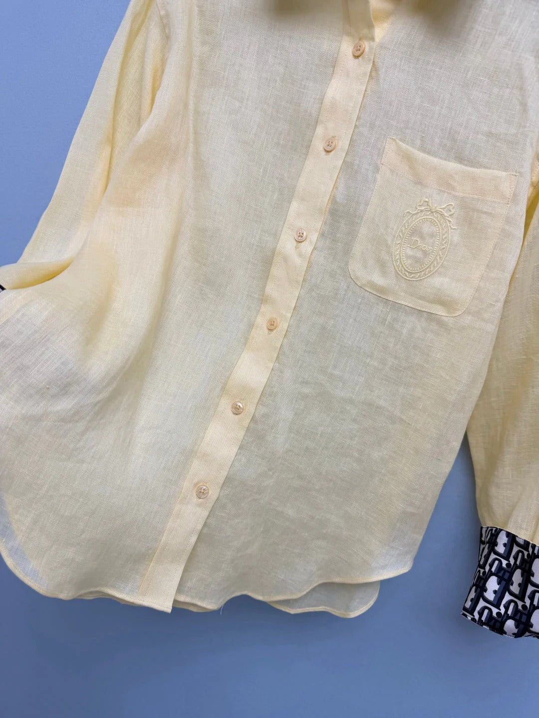 Dior 2026 Shirt and Shorts Casual Set Yellow Cotton 440646