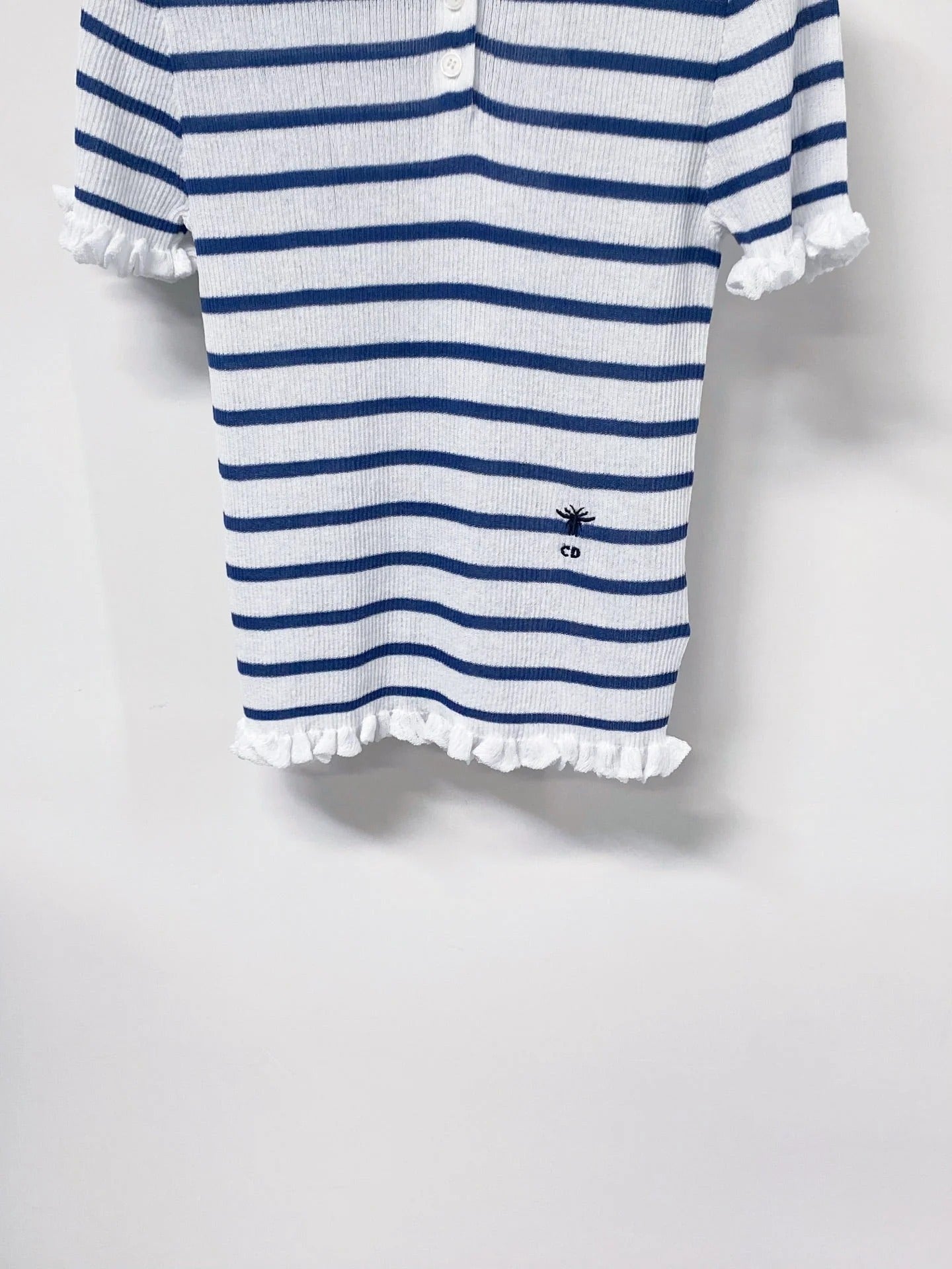 Dior 2026 Stripes Polo Knitted Short-Sleeve Shirt Tencel 479853