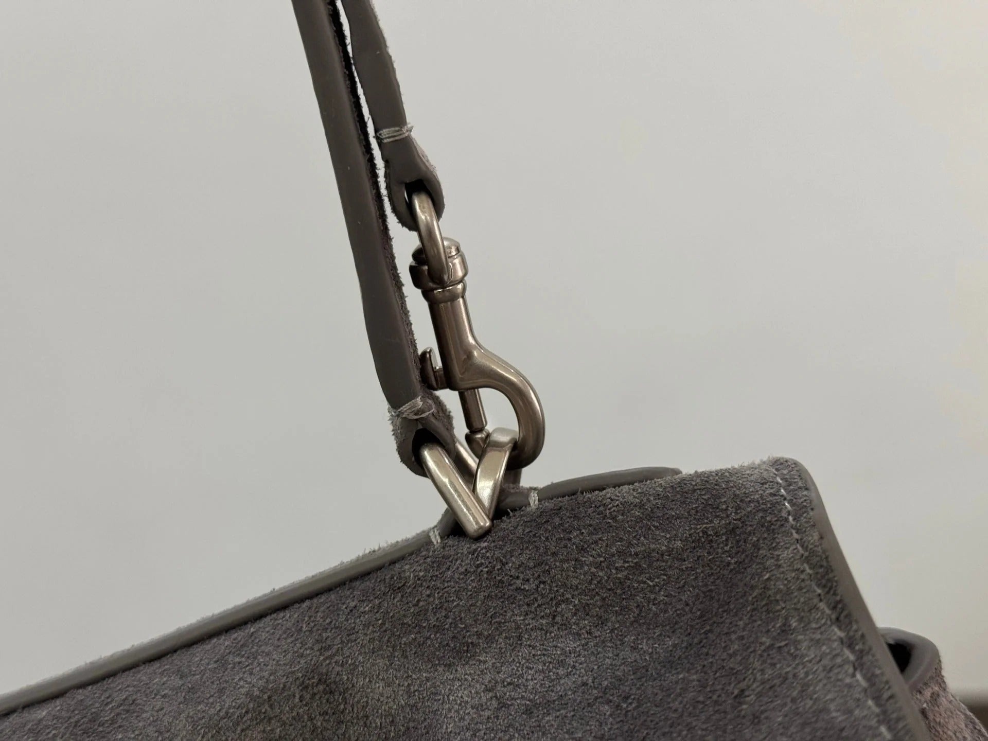 Balenciaga Small Bag 29 Gray Suede Sliver Hardware