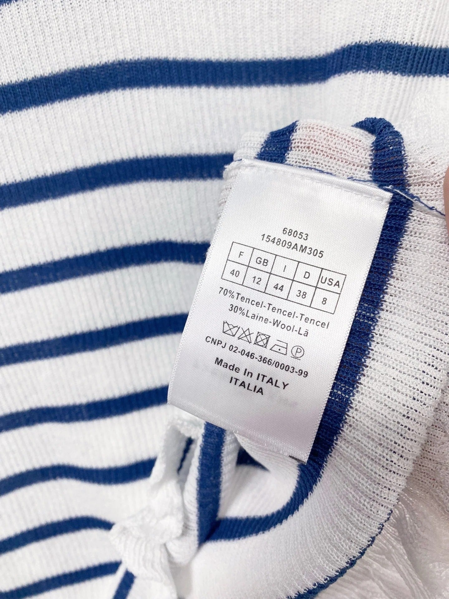 Dior 2026 Stripes Polo Knitted Short-Sleeve Shirt Tencel 479853
