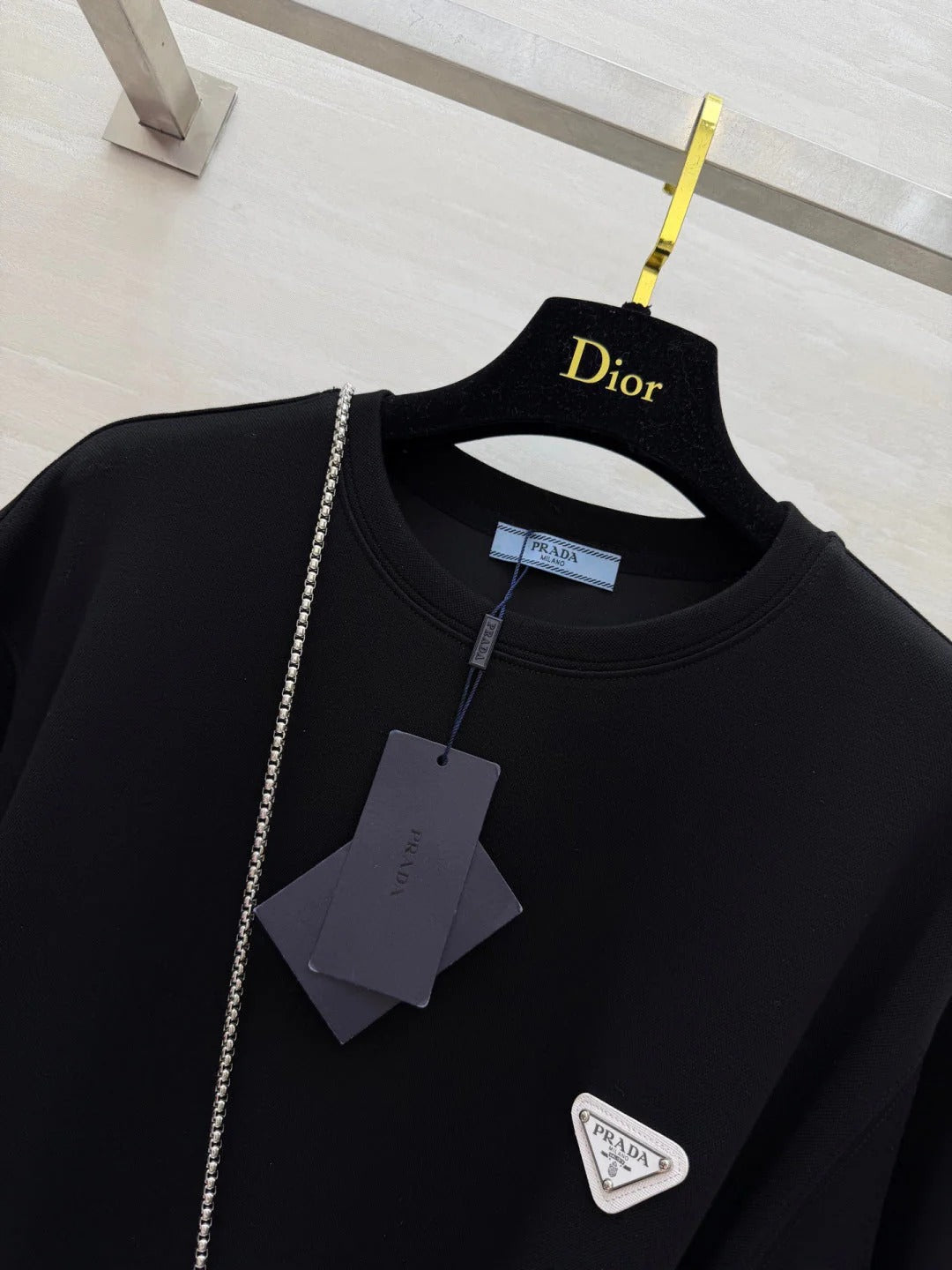 Prada 2026 Triangle Logo Casual Dress Cotton 396953