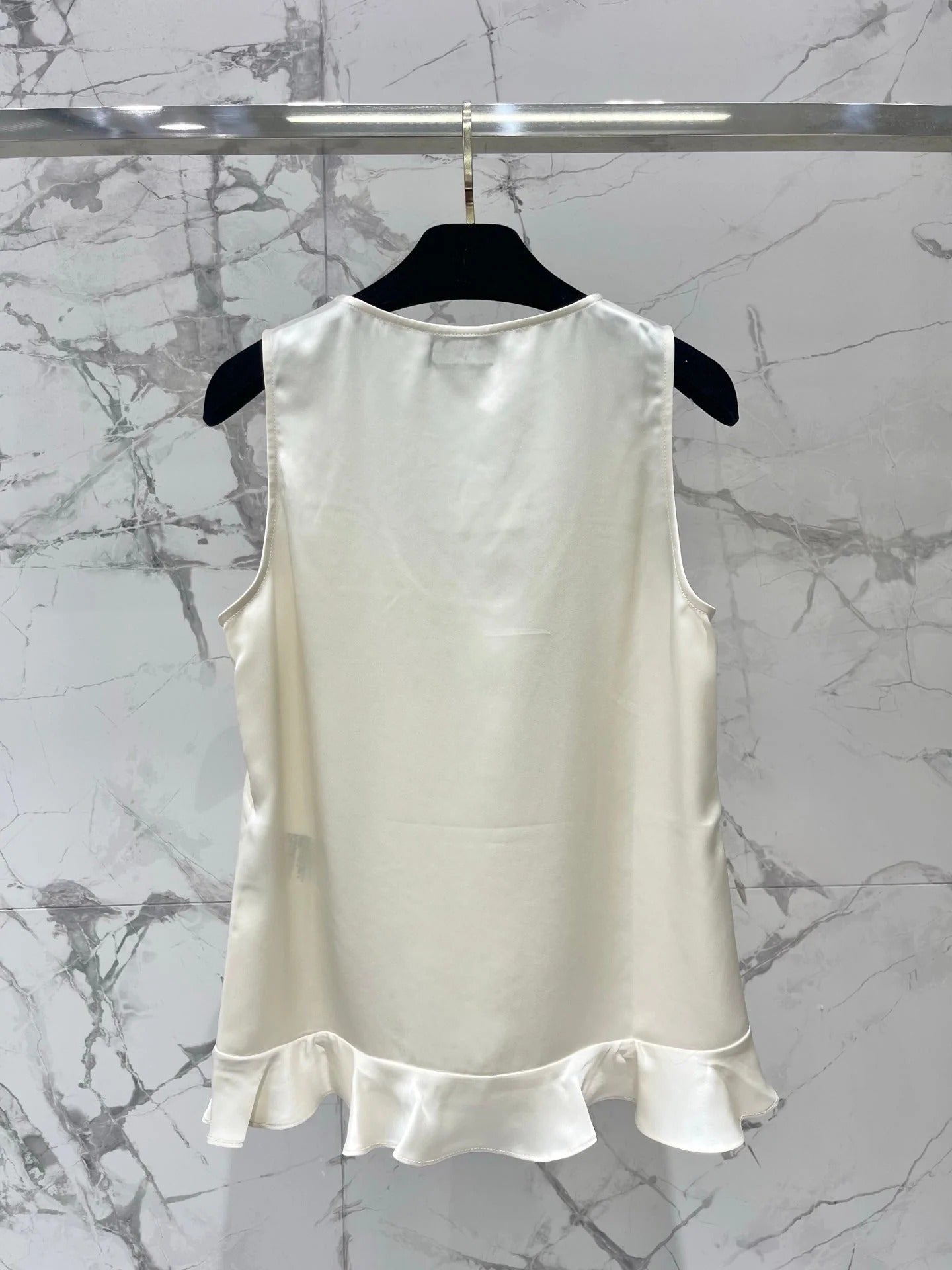 Chanel 2026 Ruffled Acetate Sleeveless Vest Acetate 454297