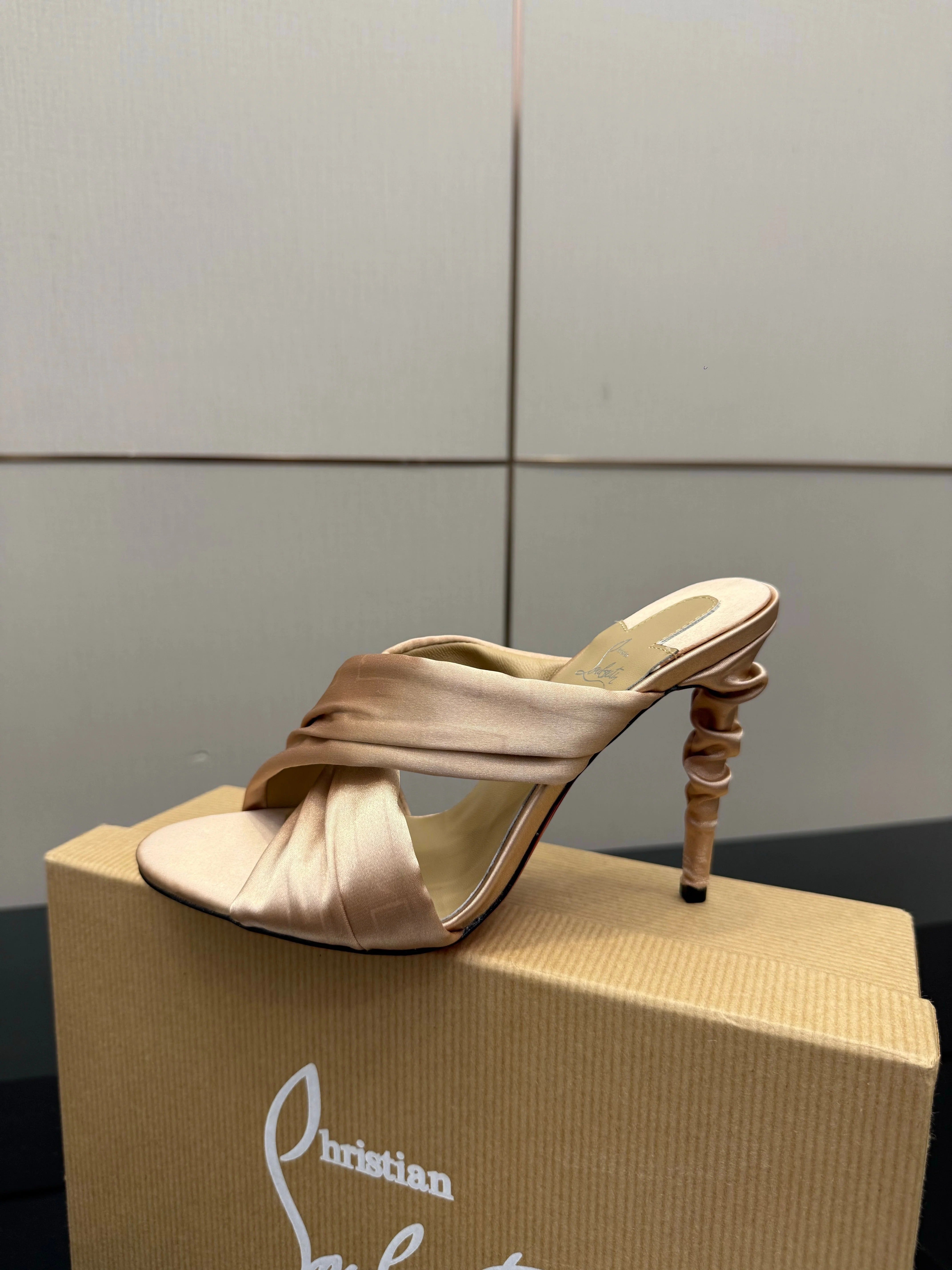 Christian Louboutin 2026 Hight Heels Sandals 100mm Silk Sheepskin 791551