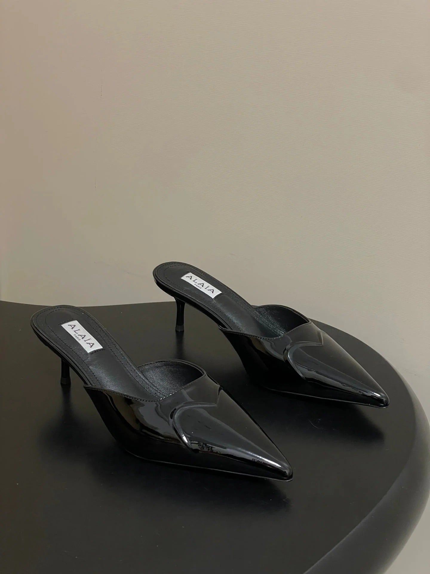 Alaia 2026 Mules 65mm Patent Leather 777413