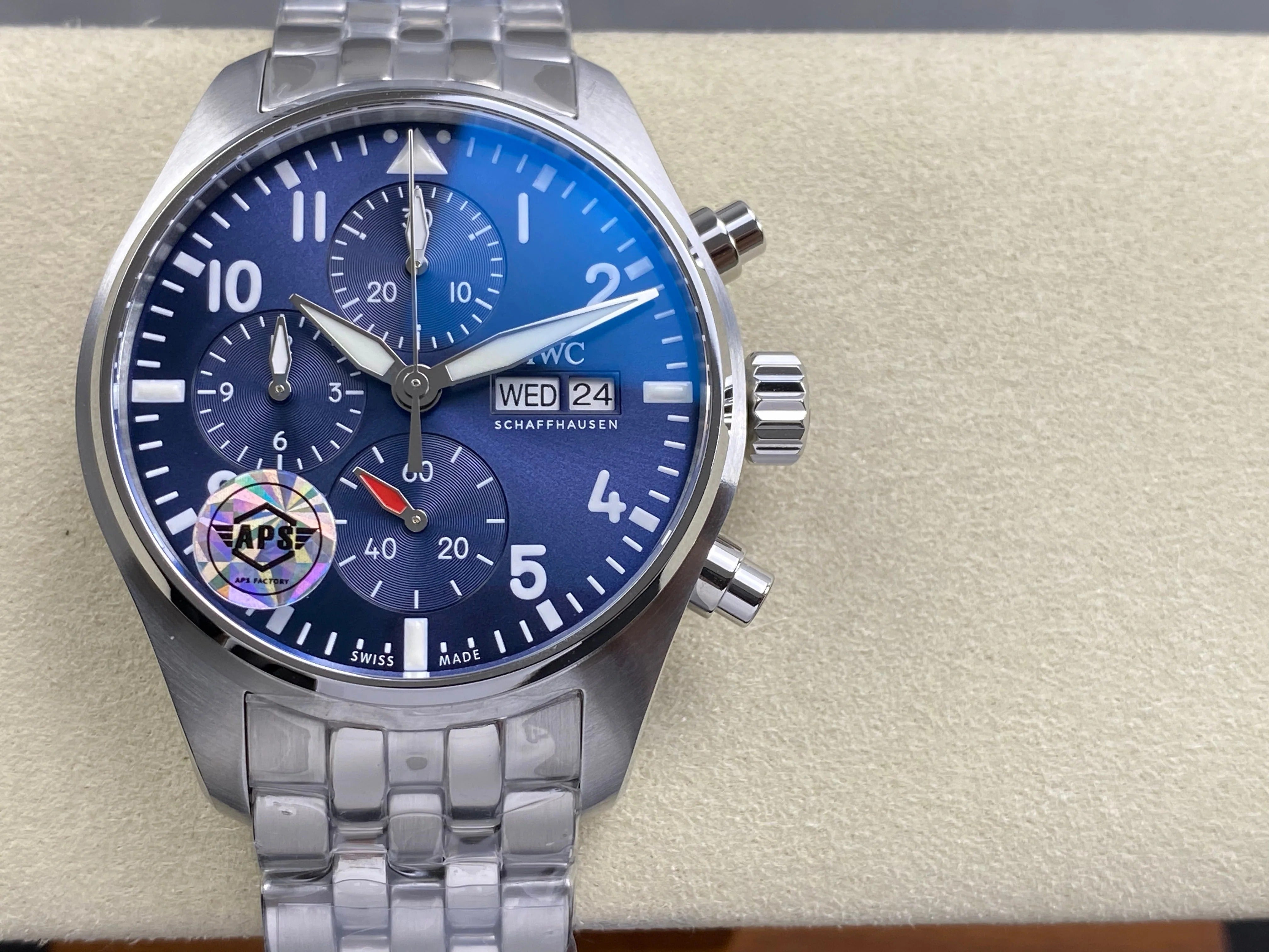 IWC Pilot's Chronograph 41 Blue Dial Steel Case
