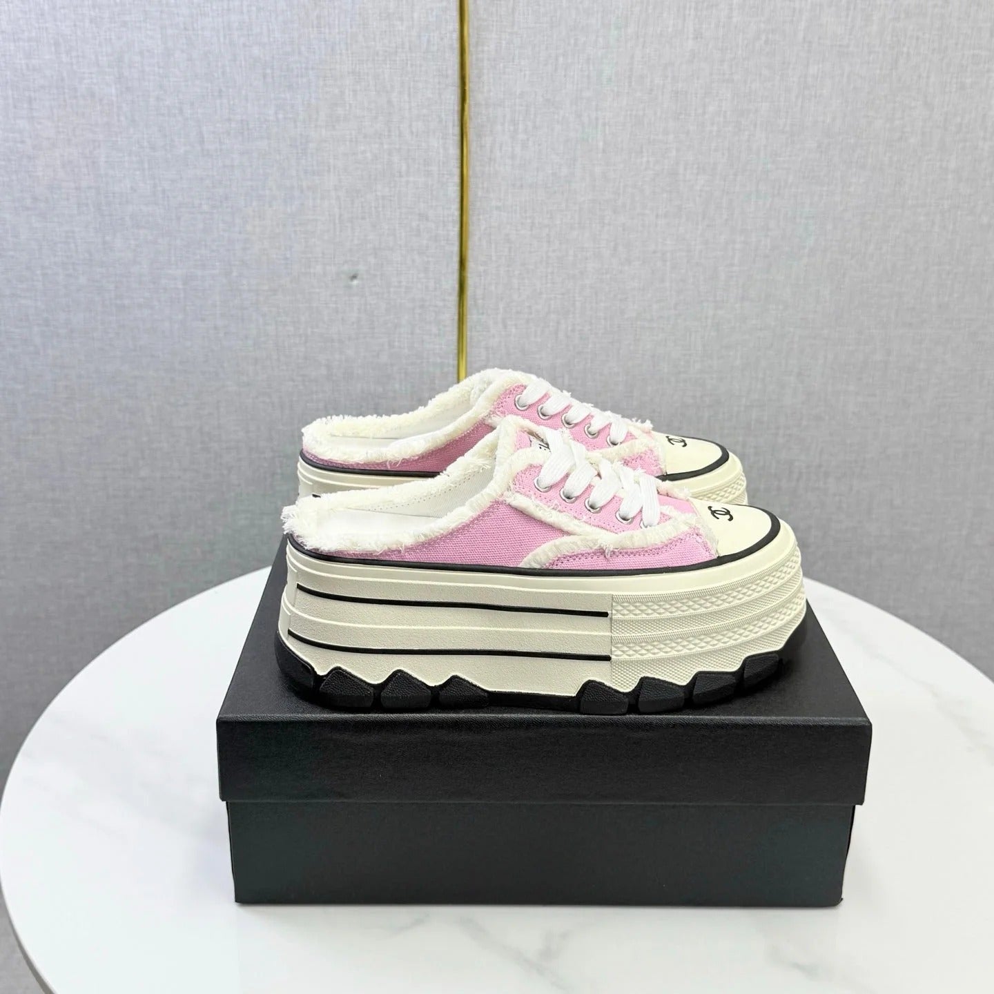 Chanel 2026 Flatform Mule Sneakers Canvas 801421