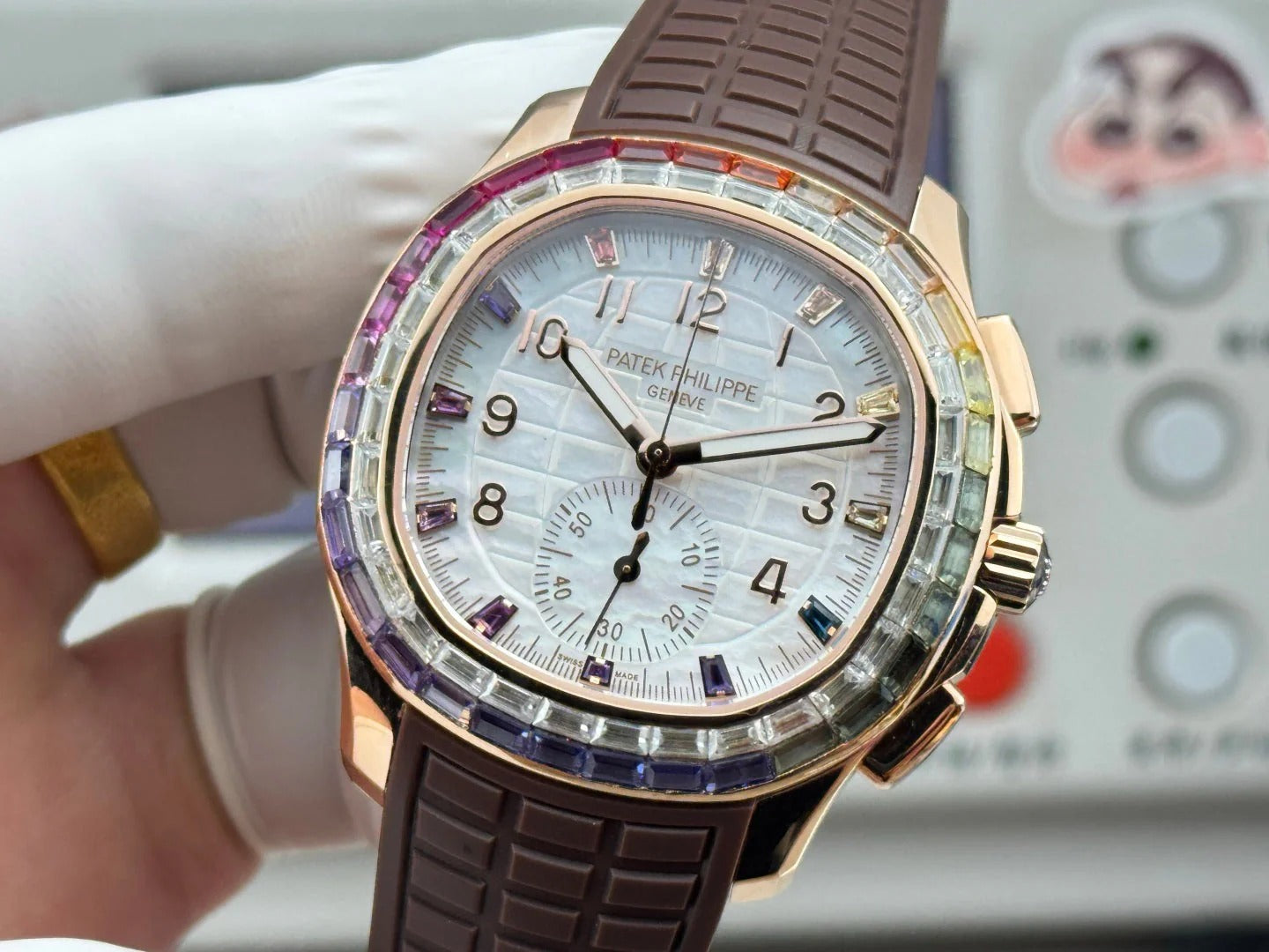 Patek Philippe Aquanaut Luce 35.6mm Rose Gold Case Pink Rubber Strap