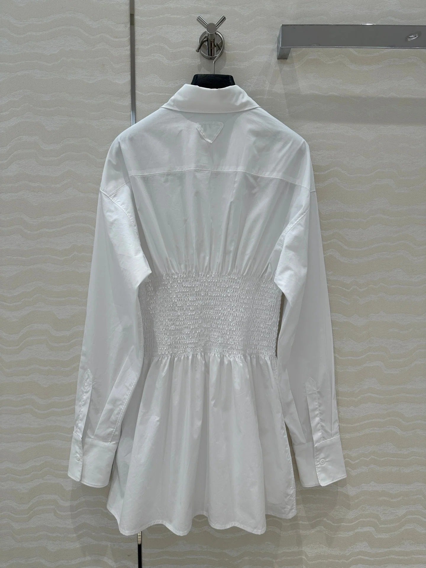 PRADA PREMIUM SHIRT DRESS WITH WAISTED DESIGN 276300