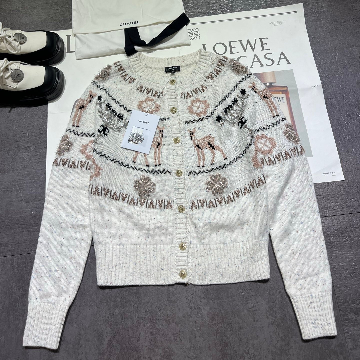 CHANEL 25S ROUND-NECK CARDIGAN