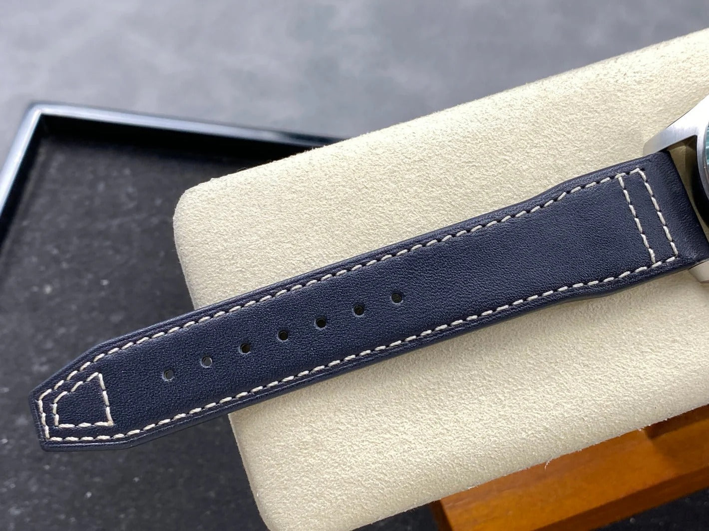 IWC Big Pilot 46mm Blue Dial Steel Case Blue Leather Strap