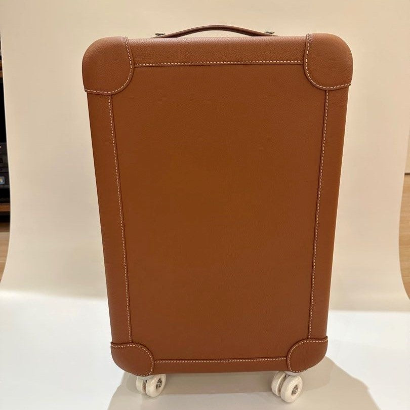 HM R.M.S Cabin Suitcase Brown Canvas & Taurillon Regate Leather