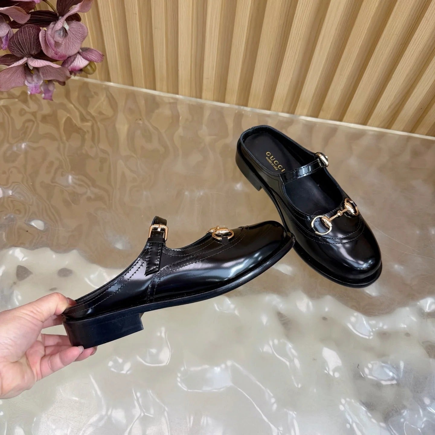 GG 26 Mule Black Sheepskin 589458