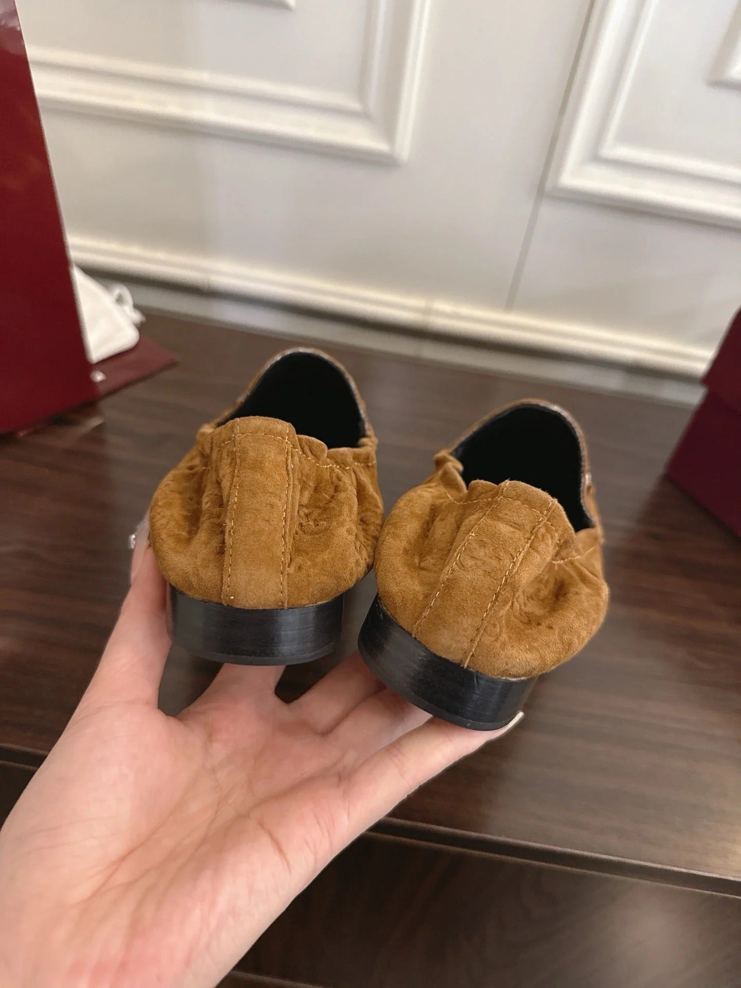 GG 26SS Loafers Brown Monogram Suede Leather 645959