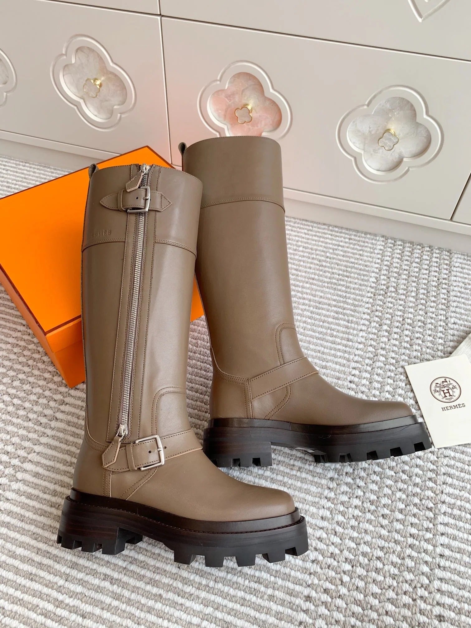 HM JAIME BOOT IN CEDAR BROWN CALFSKIN