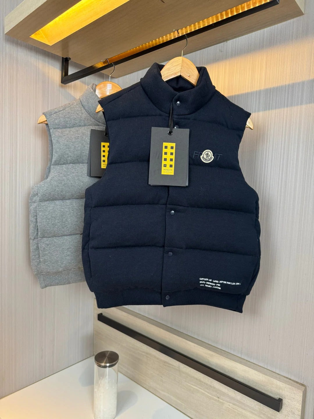 MONCLER 25S DOWN VEST IN GRAY