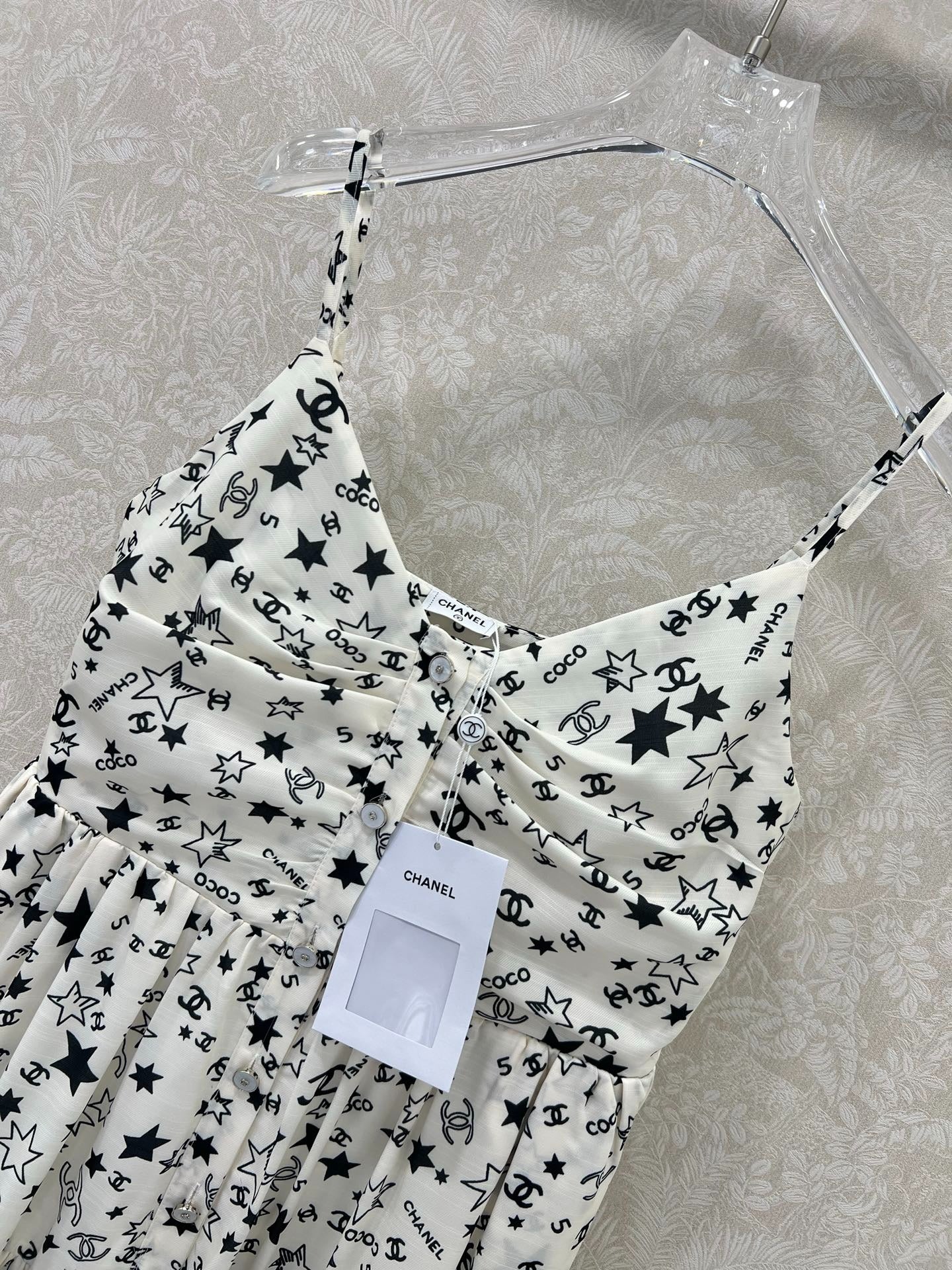 CHANEL WHITE SPAGHETTI STRAP DRESS 269211