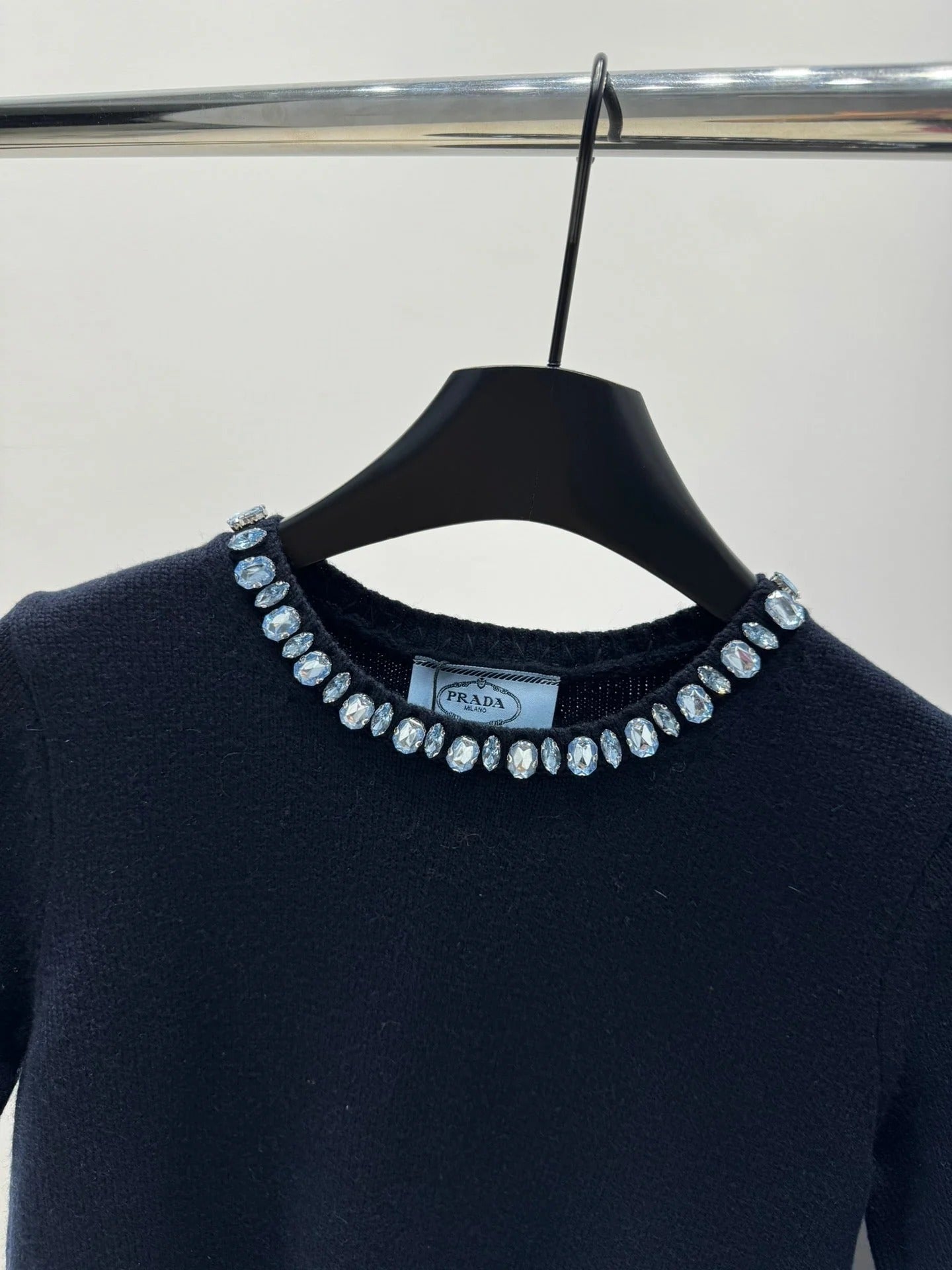 PRADA 25S BEADED CREW NECK SWEATER 313