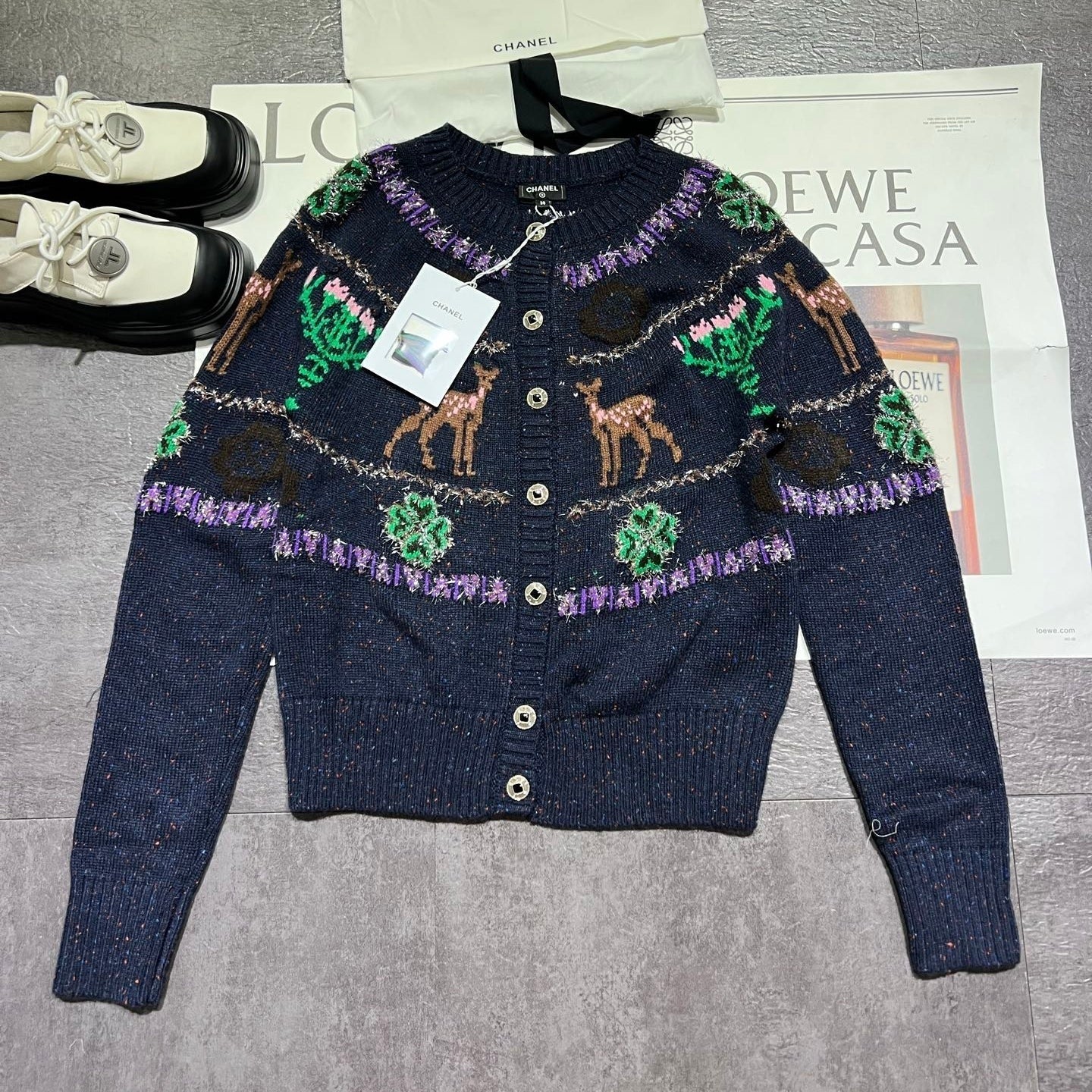 CHANEL 25S ROUND-NECK CARDIGAN