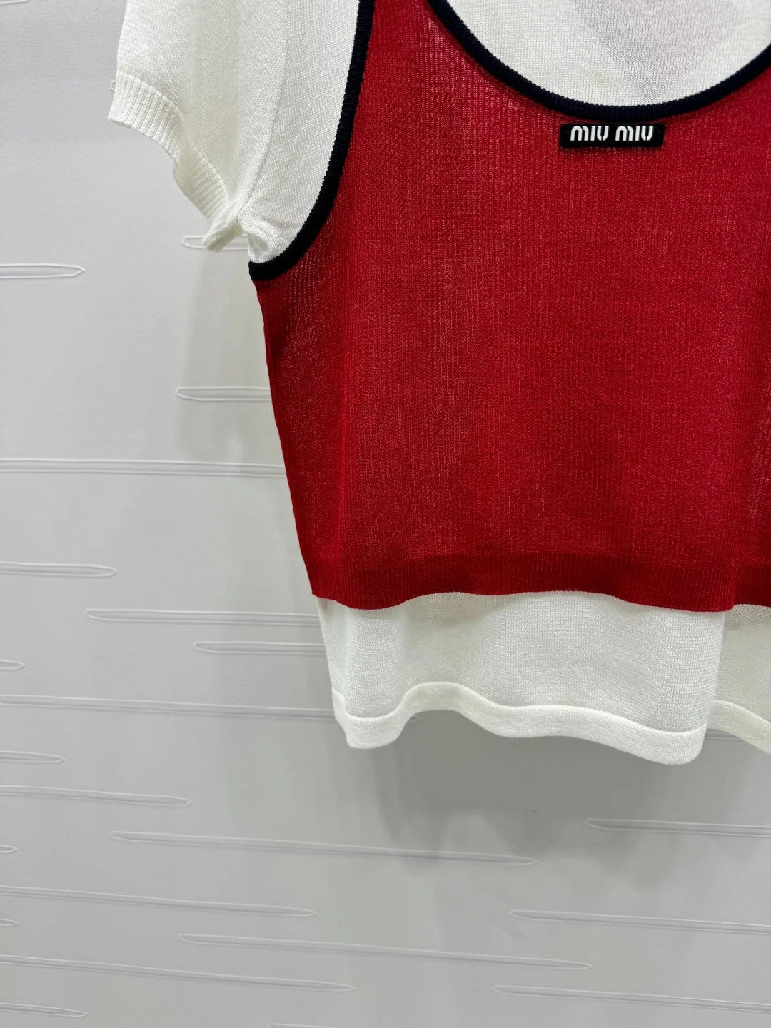 MIU 25S 2 PIECE KNITTED TOP WITH STRAPS 264130