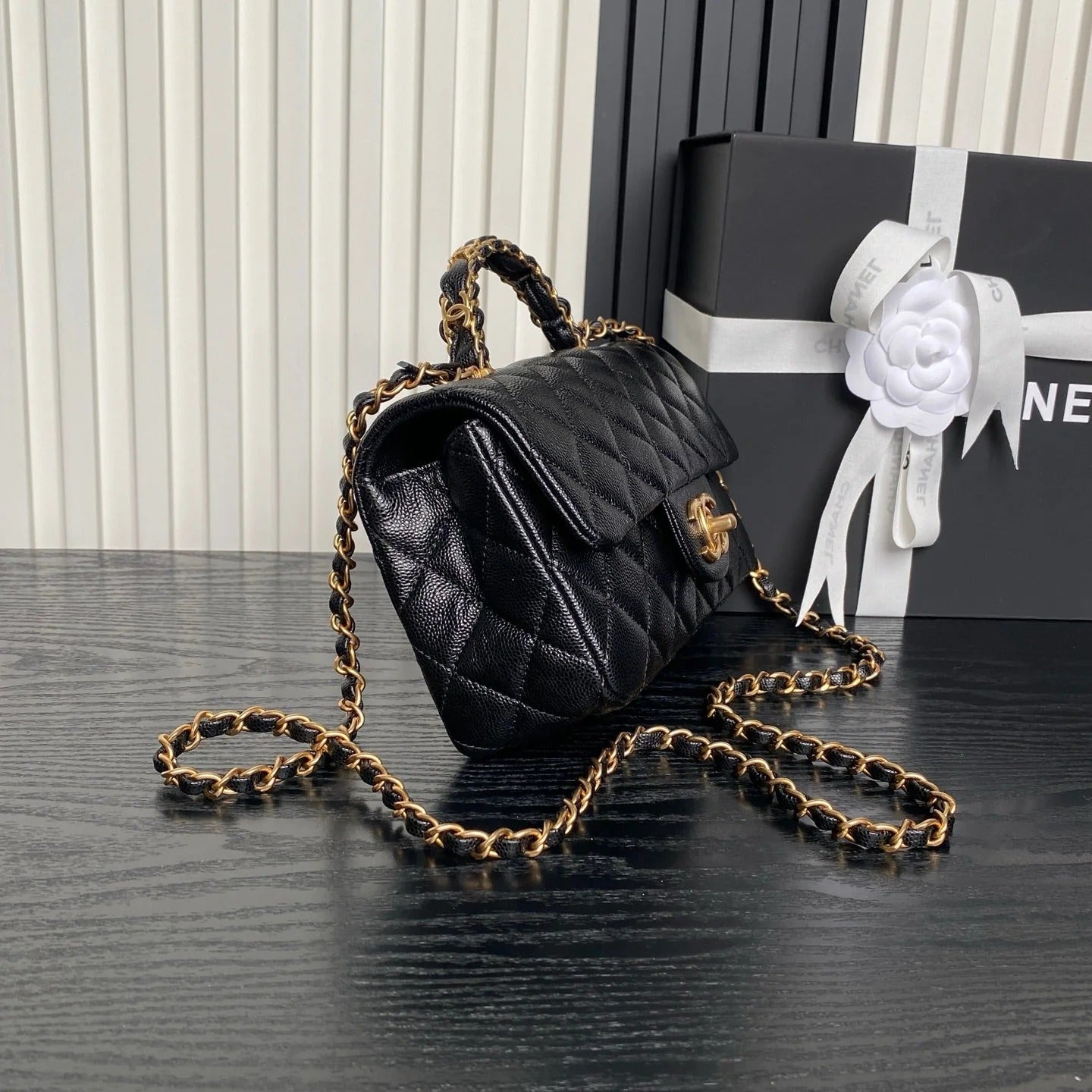 CHANEL 25S FLAP BAG 22 IN PINK CALFSKIN GOLD HARDWARE