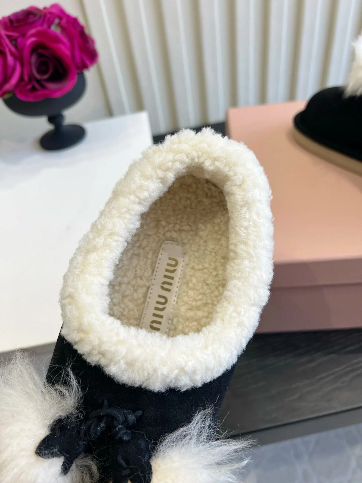 Miu Miu 2026 Snow Boots Black Suede 977013