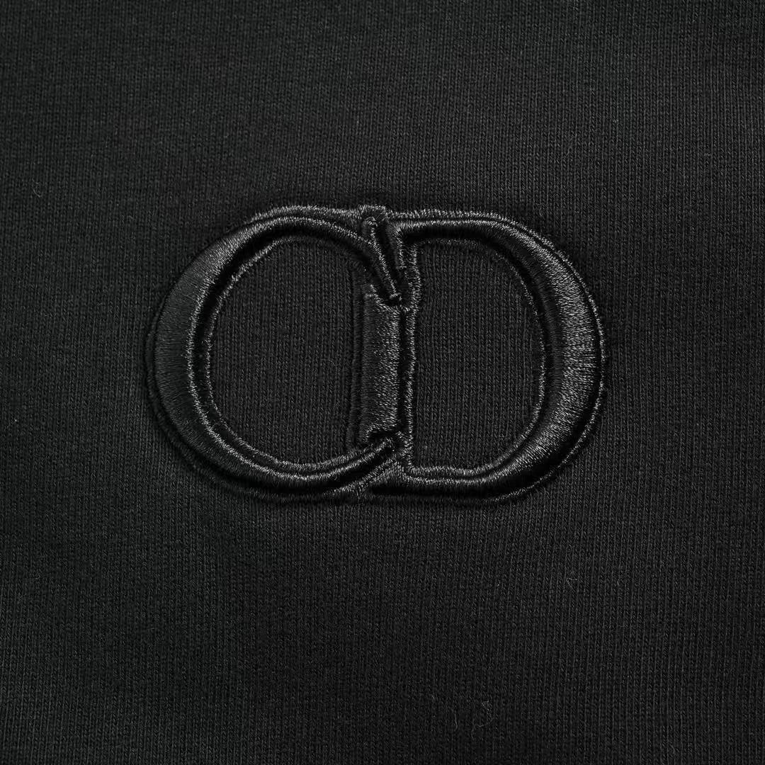 Dior 2025 'CD Icon' Black Cotton Fleece Sweatshirt