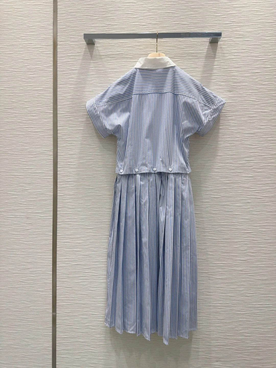 MIUMIU SHIRT AND SKIRT SET STYLE 9