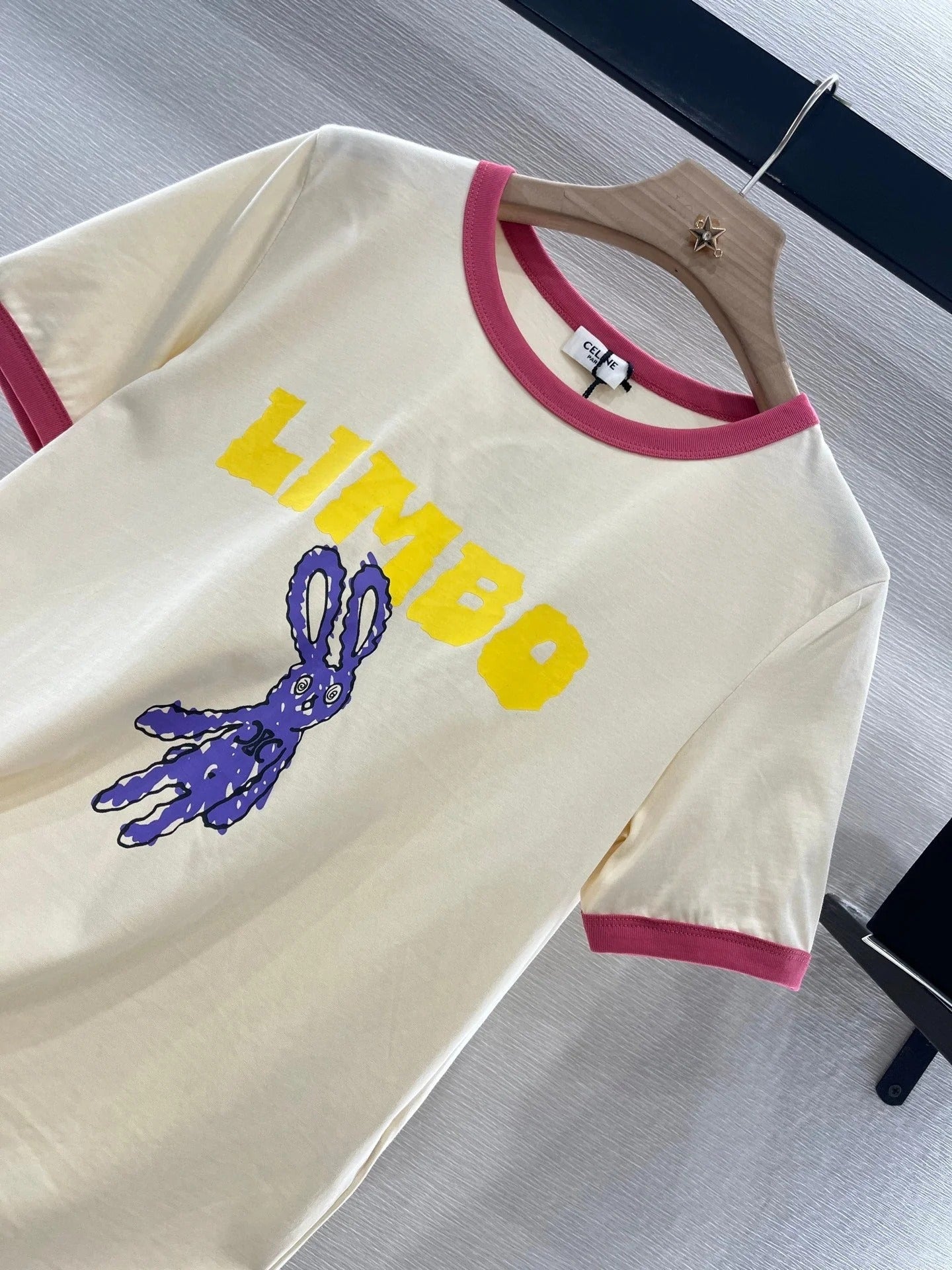 CELINE CARTOON BUNNY PRINT T-SHIRT 274681