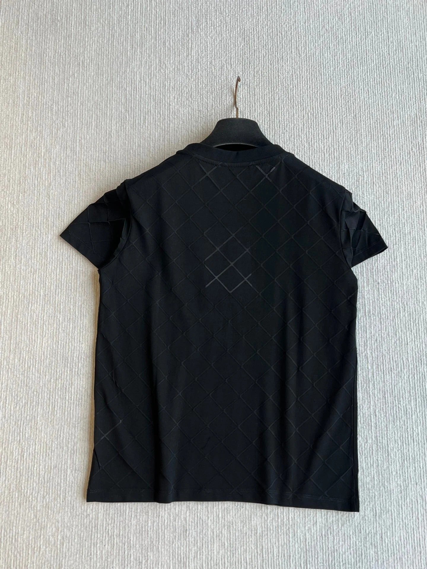 CHANEL BLACK SHORT-SLEEVE EMBELLISHED T-SHIRT