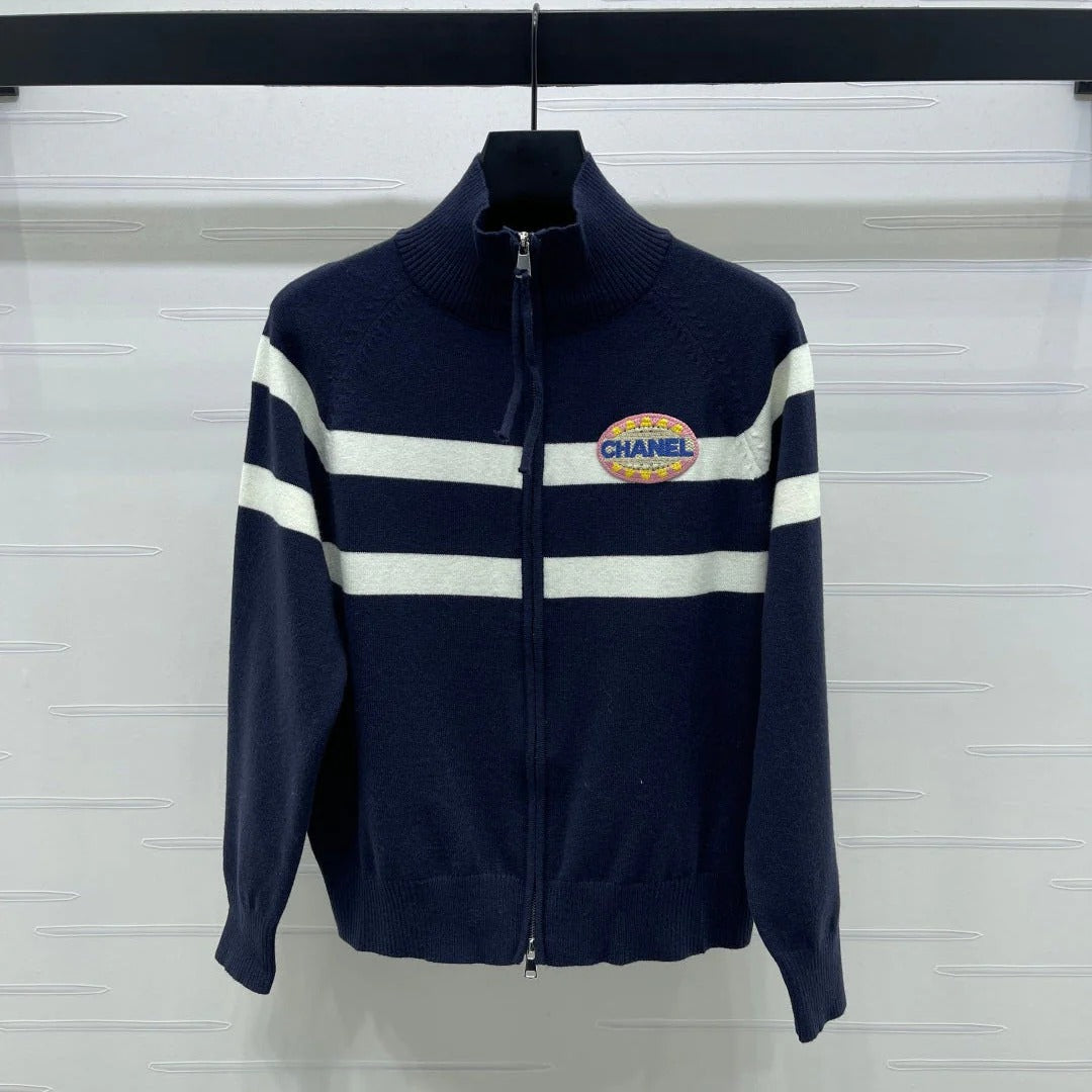 CHANEL 25S STAND-COLLAR CARDIGAN 283